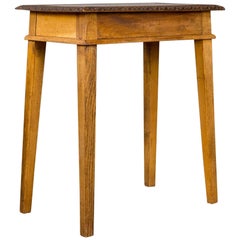 Antique Side Table, Carved, English, Oak, Occasional, Early 20th Century