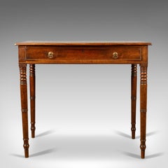 Antique Side Table, English, Georgian, Mahogany Bow Fronted Console Table