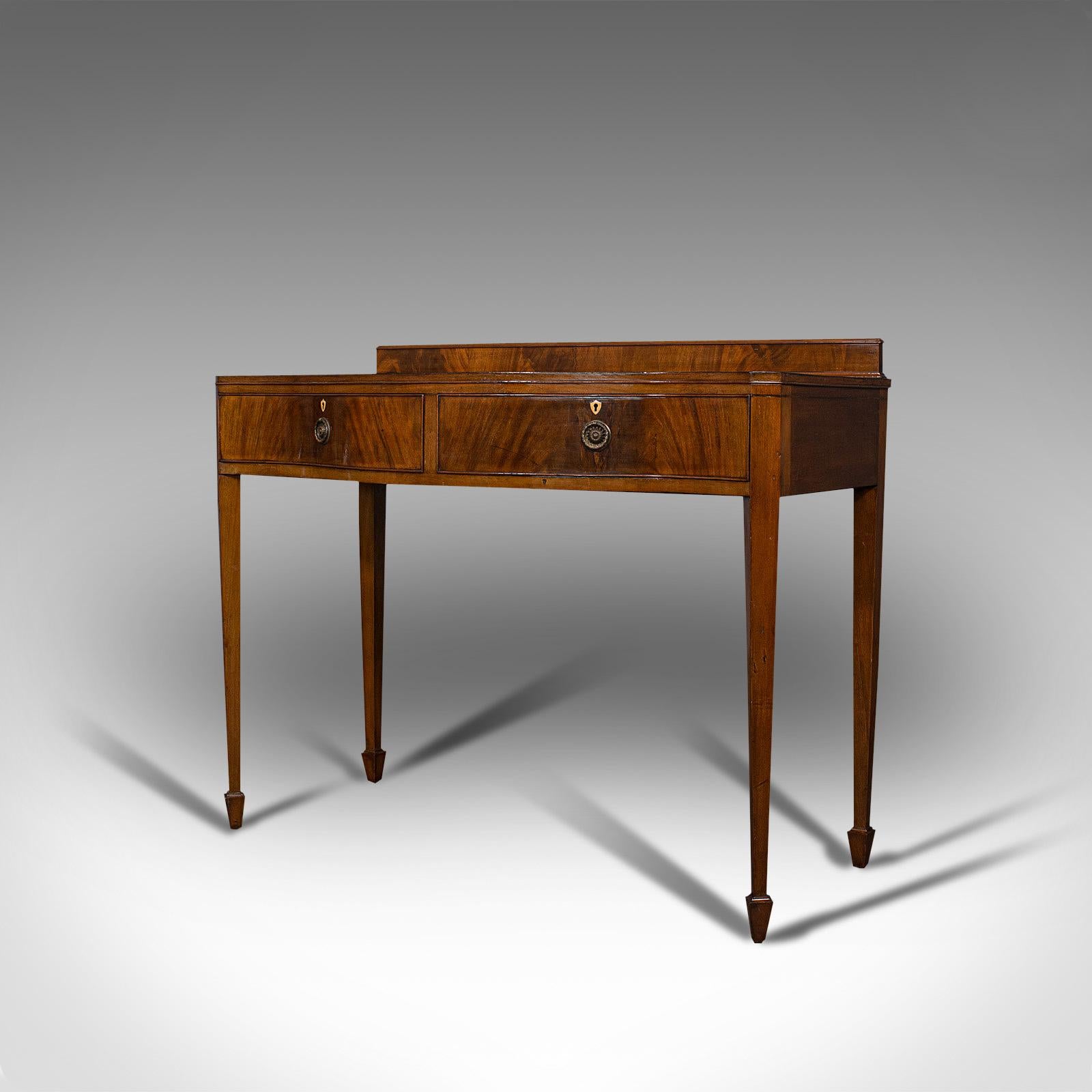 British Antique Side Table, English, Mahogany, Buffet, Server, Hamptons, Edwardian, 1910 For Sale