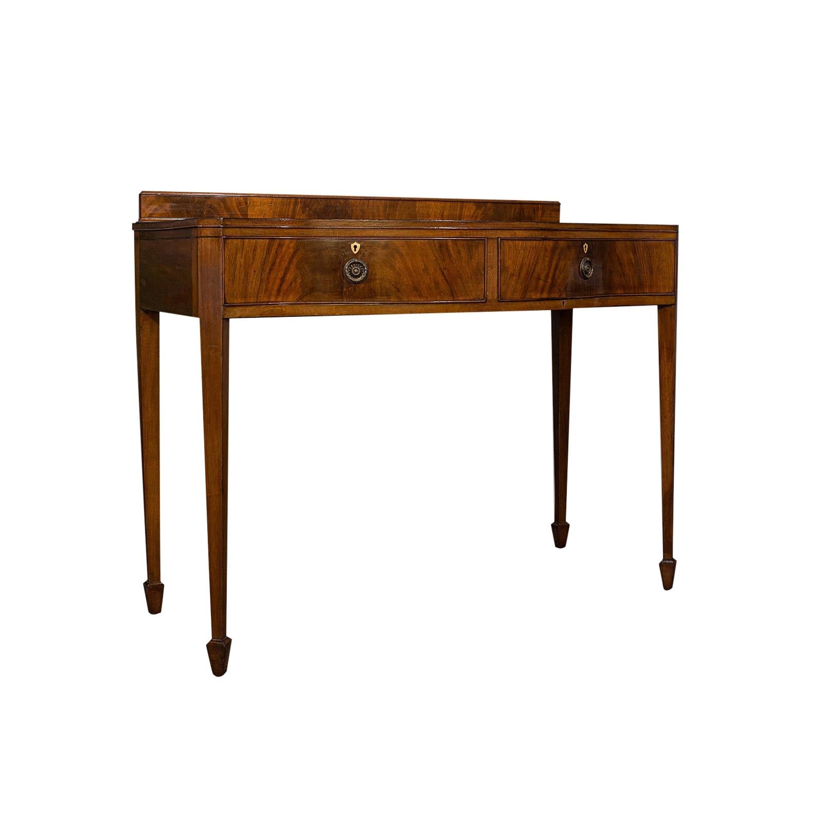 Antique Side Table, English, Mahogany, Buffet, Server, Hamptons, Edwardian, 1910 For Sale