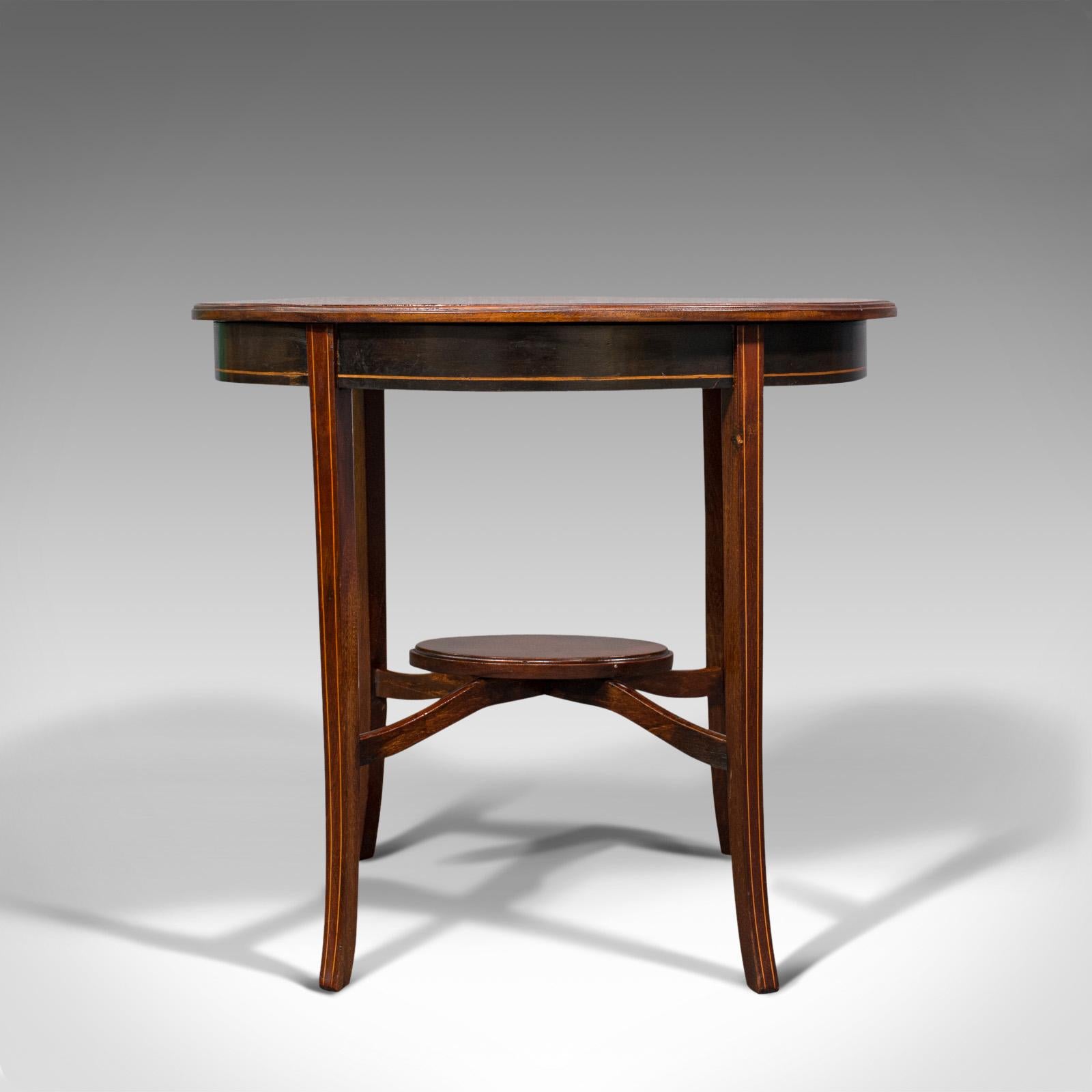 19th Century Antique Side Table, English, Mahogany, Walnut, Lamp, Occasional, Regency, C.1820