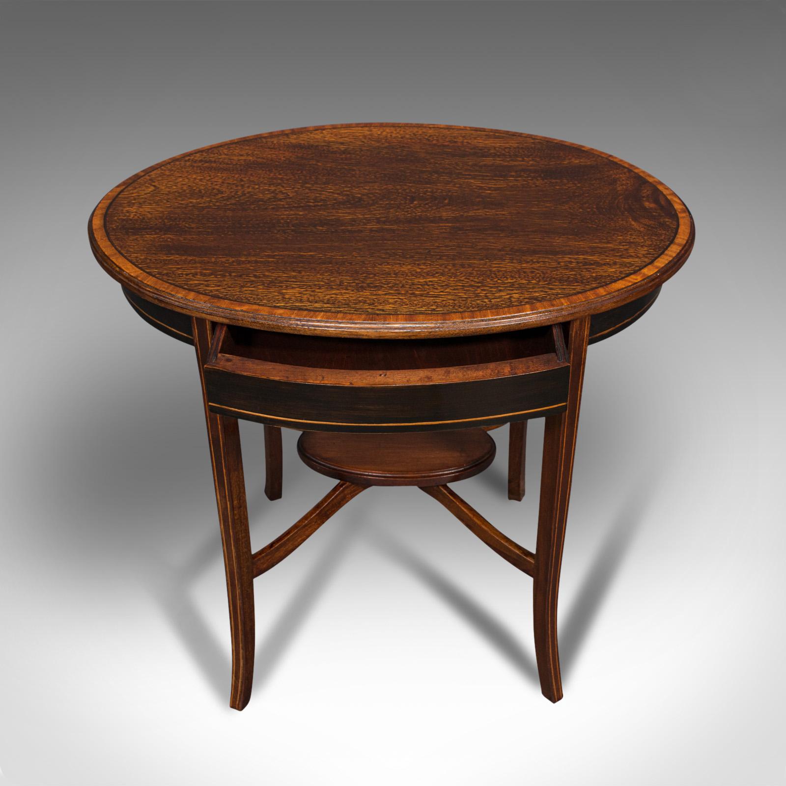 Antique Side Table, English, Mahogany, Walnut, Lamp, Occasional, Regency, C.1820 3