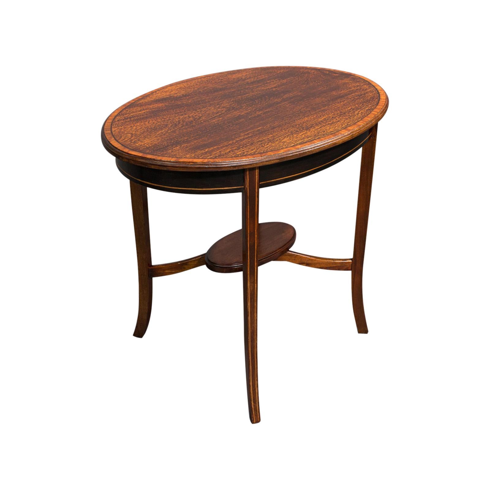 Antique Side Table, English, Mahogany, Walnut, Lamp, Occasional, Regency, C.1820