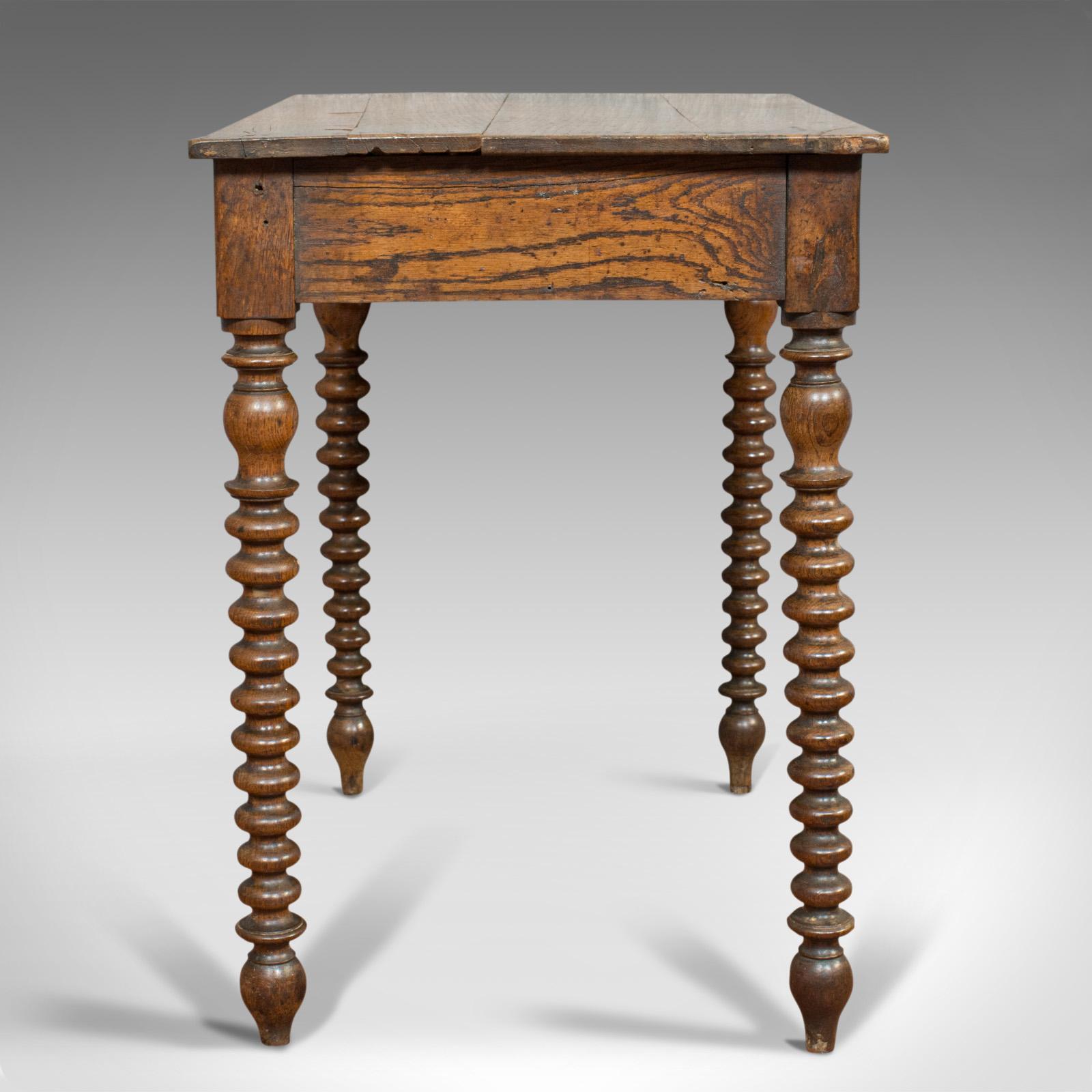 18th Century Antique Side Table, English, Oak, Desk, Occasional, Georgian, circa 1780