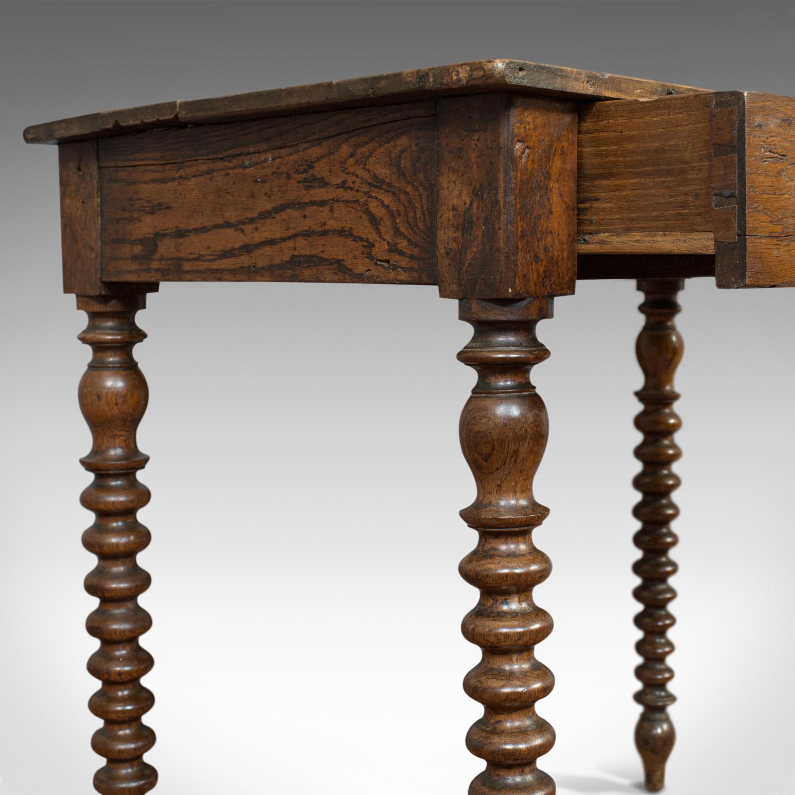 Antique Side Table, English, Oak, Desk, Occasional, Georgian, circa 1780 5