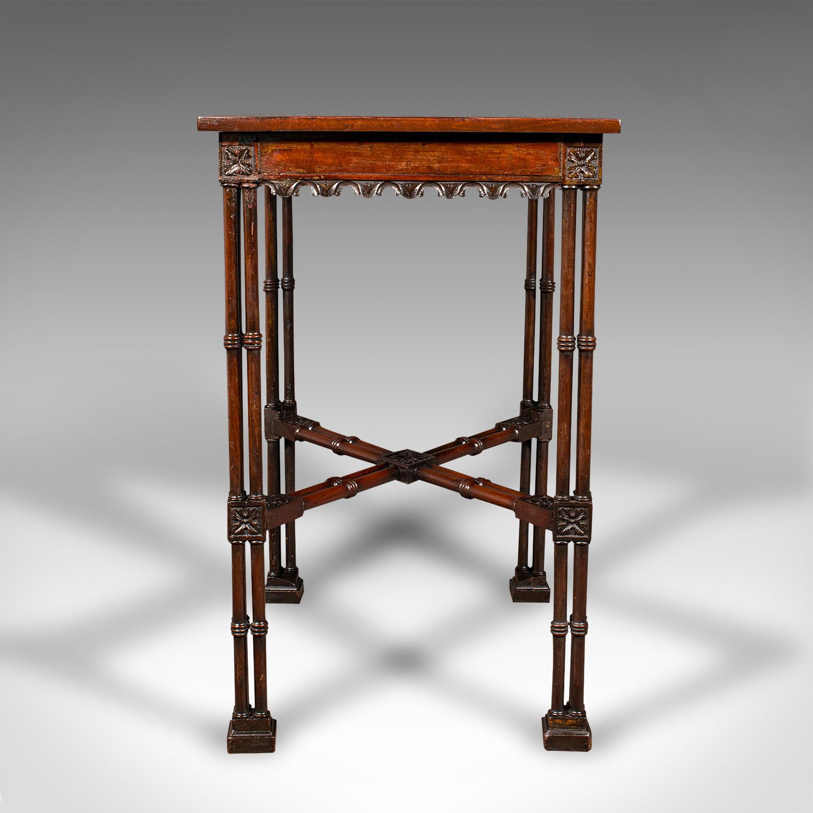 British Antique Side Table, English, Occasional, Chippendale Taste, Georgian, Circa 1800 For Sale