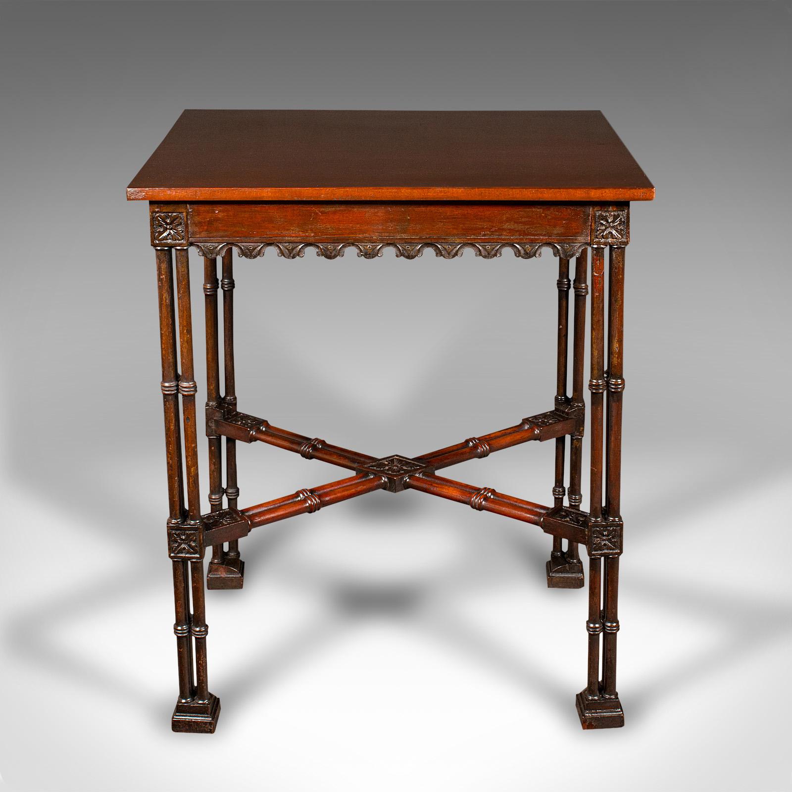 19th Century Antique Side Table, English, Occasional, Chippendale Taste, Georgian, Circa 1800 For Sale
