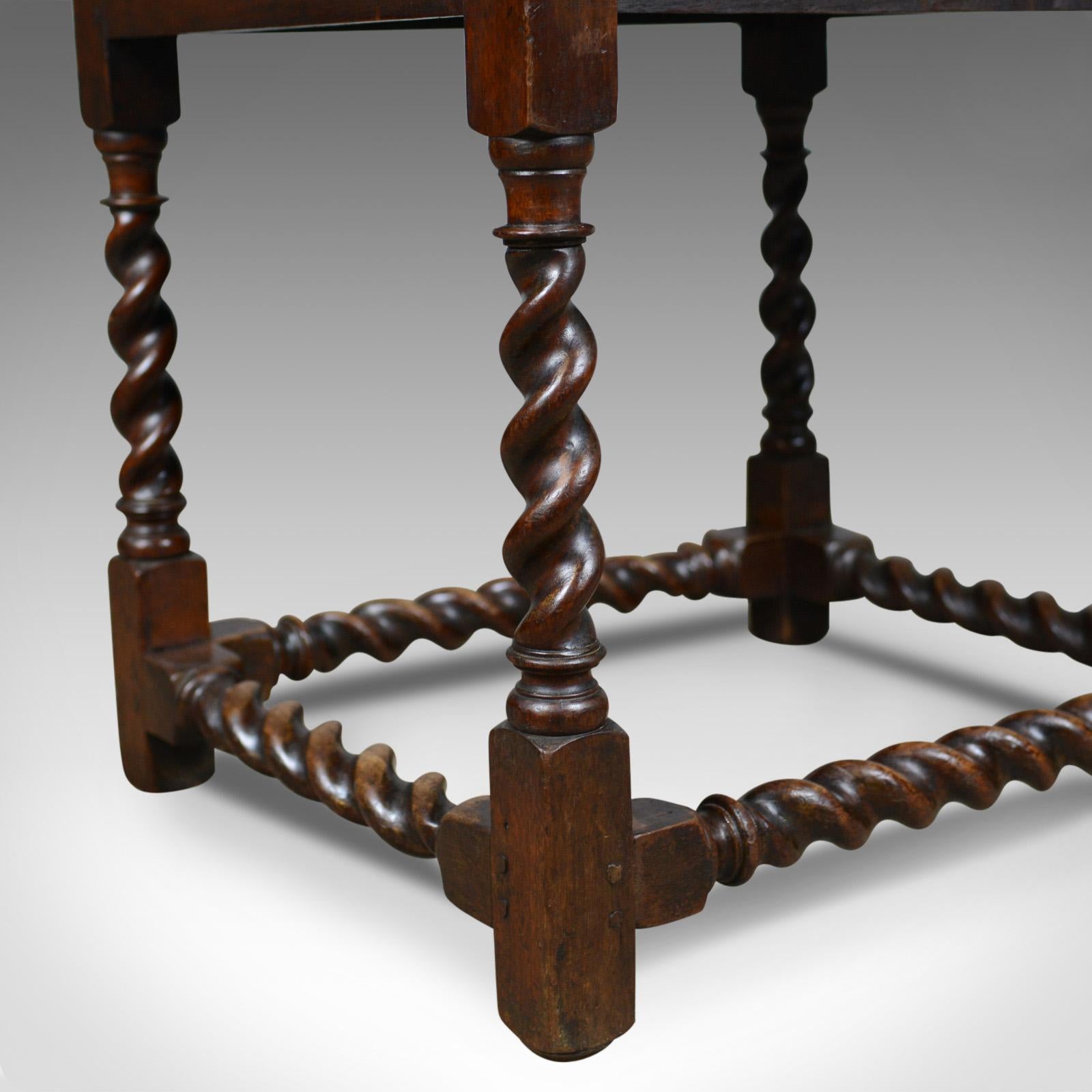 Antique Side Table, English, Victorian, English, Oak, Late 19th Century 3