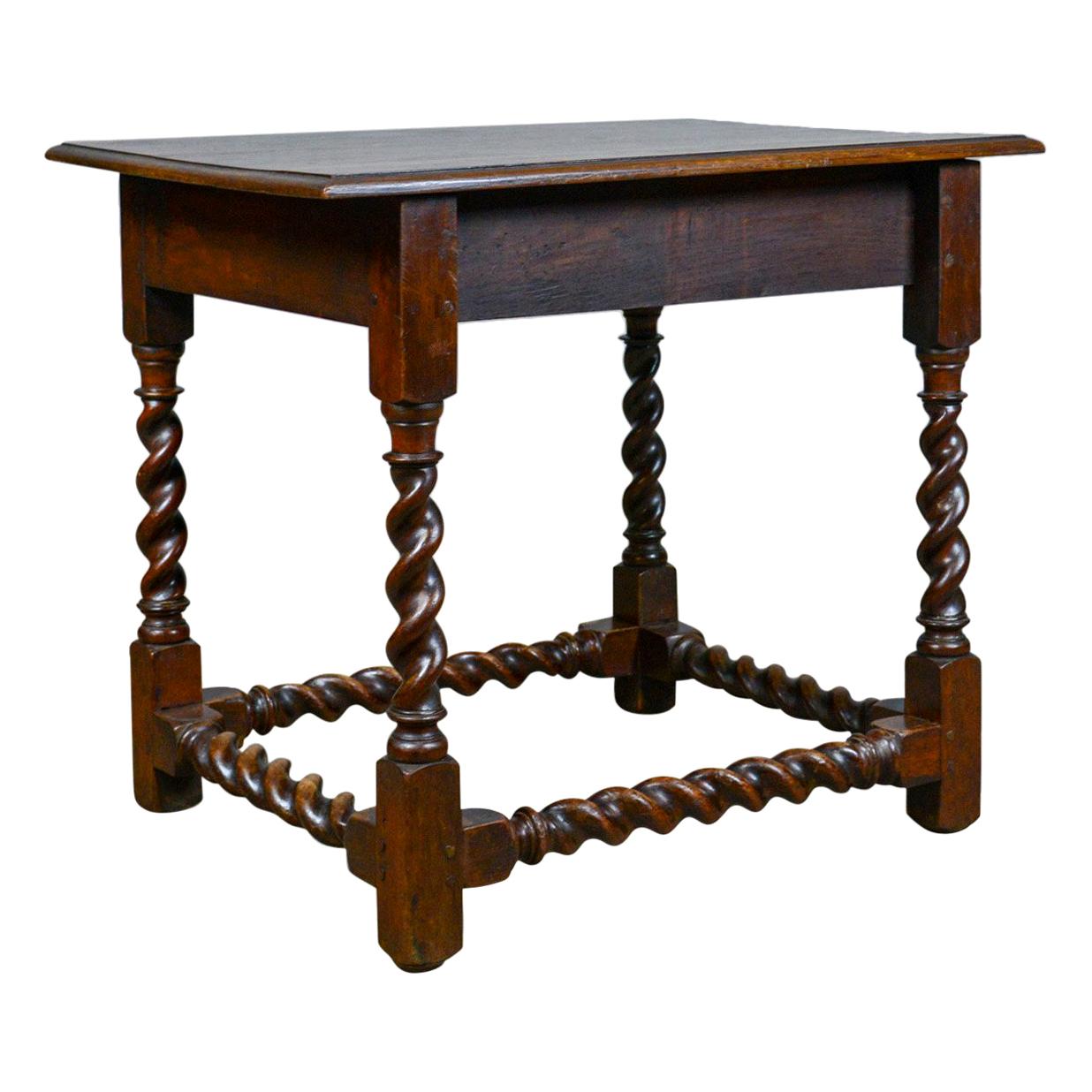 Antique Side Table, English, Victorian, English, Oak, Late 19th Century