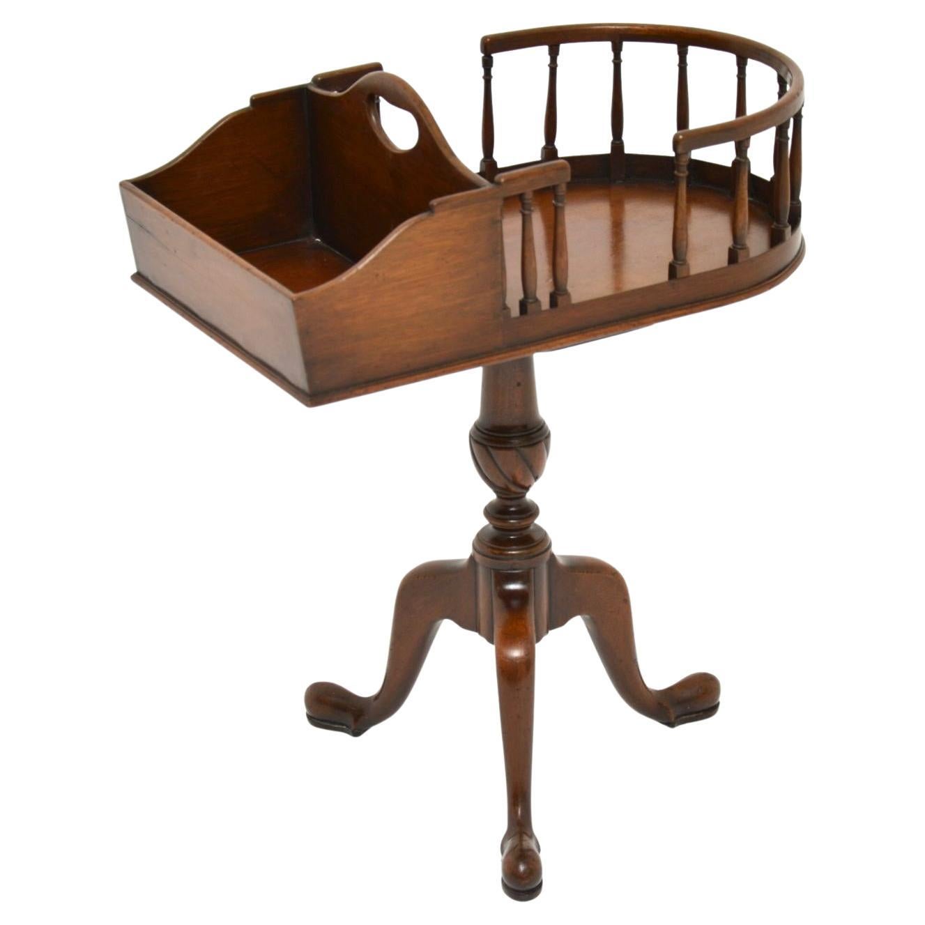 Antique Chippendale Side Table, Wood, Tripod Legs, England, Circa 1910 For Sale