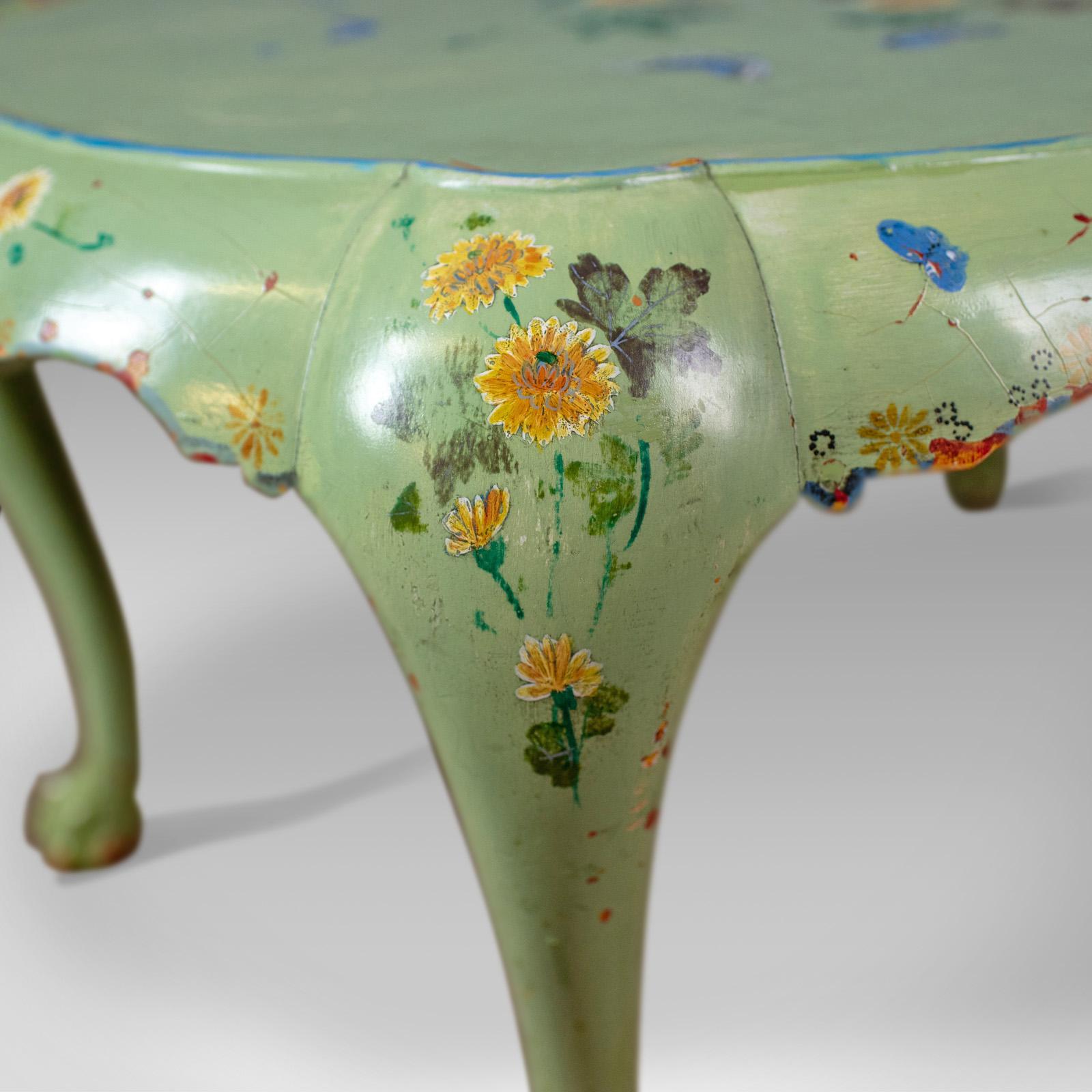 Antique Side Table, French, Country, Hand-Painted, Coffee, Early 20th Century 3
