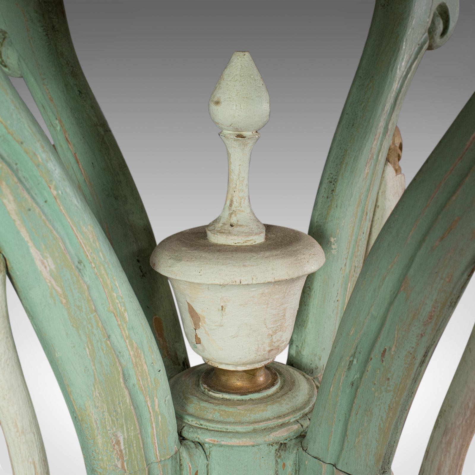 Antique Side Table, French, Painted, Pine, Cafe, Lamp, Occasional, circa 1890 2