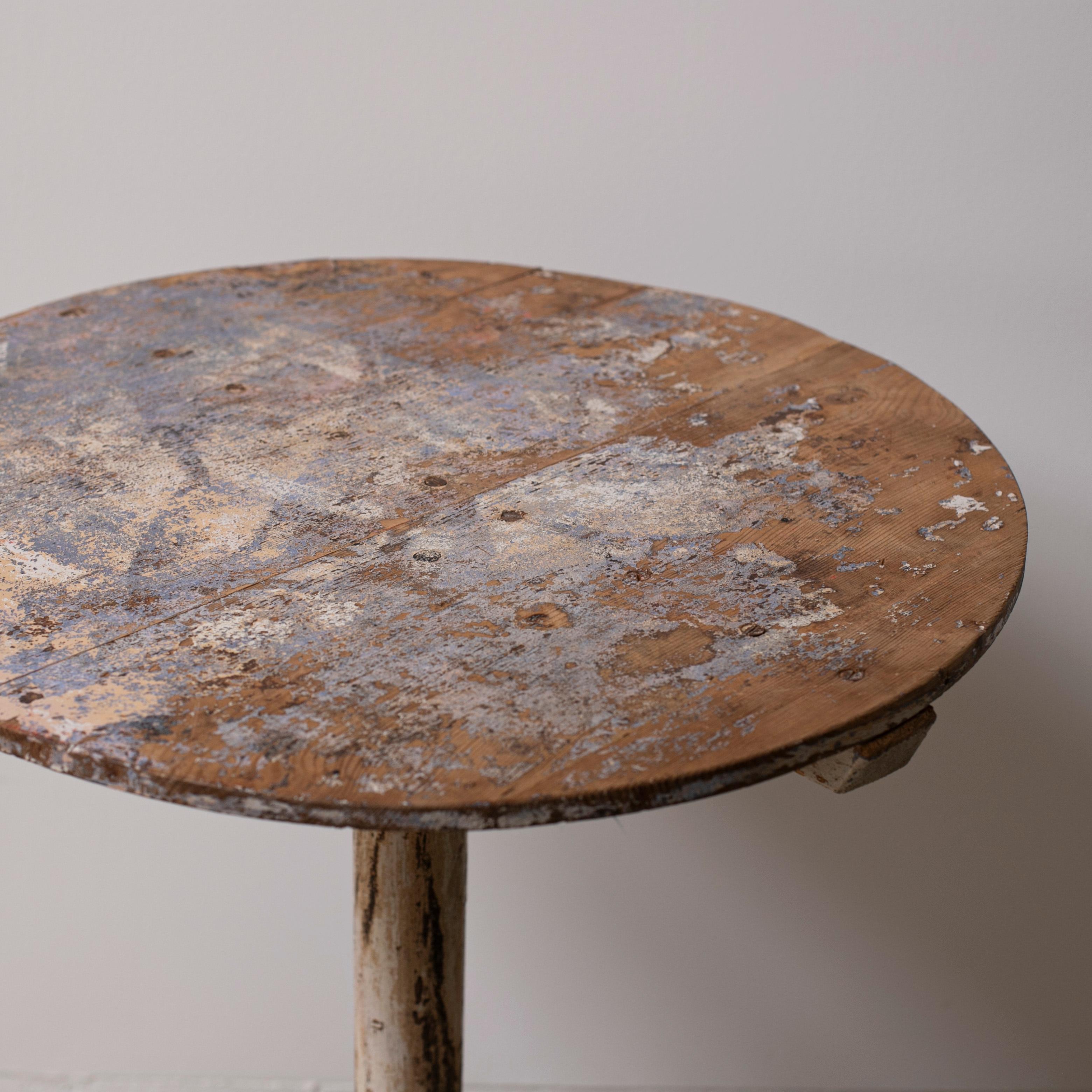 Wood Antique Side Table from Spain, Late 19th Century For Sale