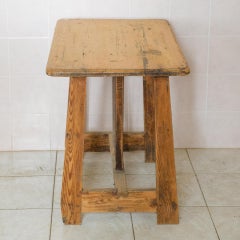Antique Rustic Side Table, Wabi-Sabi Style, Circa 1830