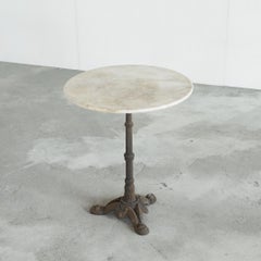 Antique Side Table in Wrought Iron and Marble