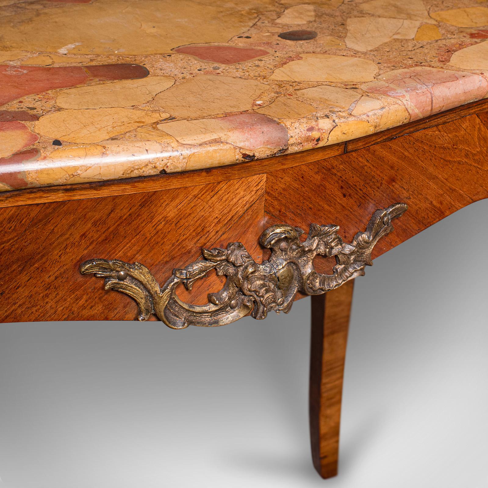 Table d'appoint ancienne, italienne, en bois de roi, en marbre, table de chevet, victorienne en vente 4