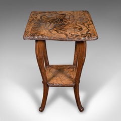 Antique Side Table, Japanese, Lamp, Jardiniere Stand, Arts & Crafts, Edwardian