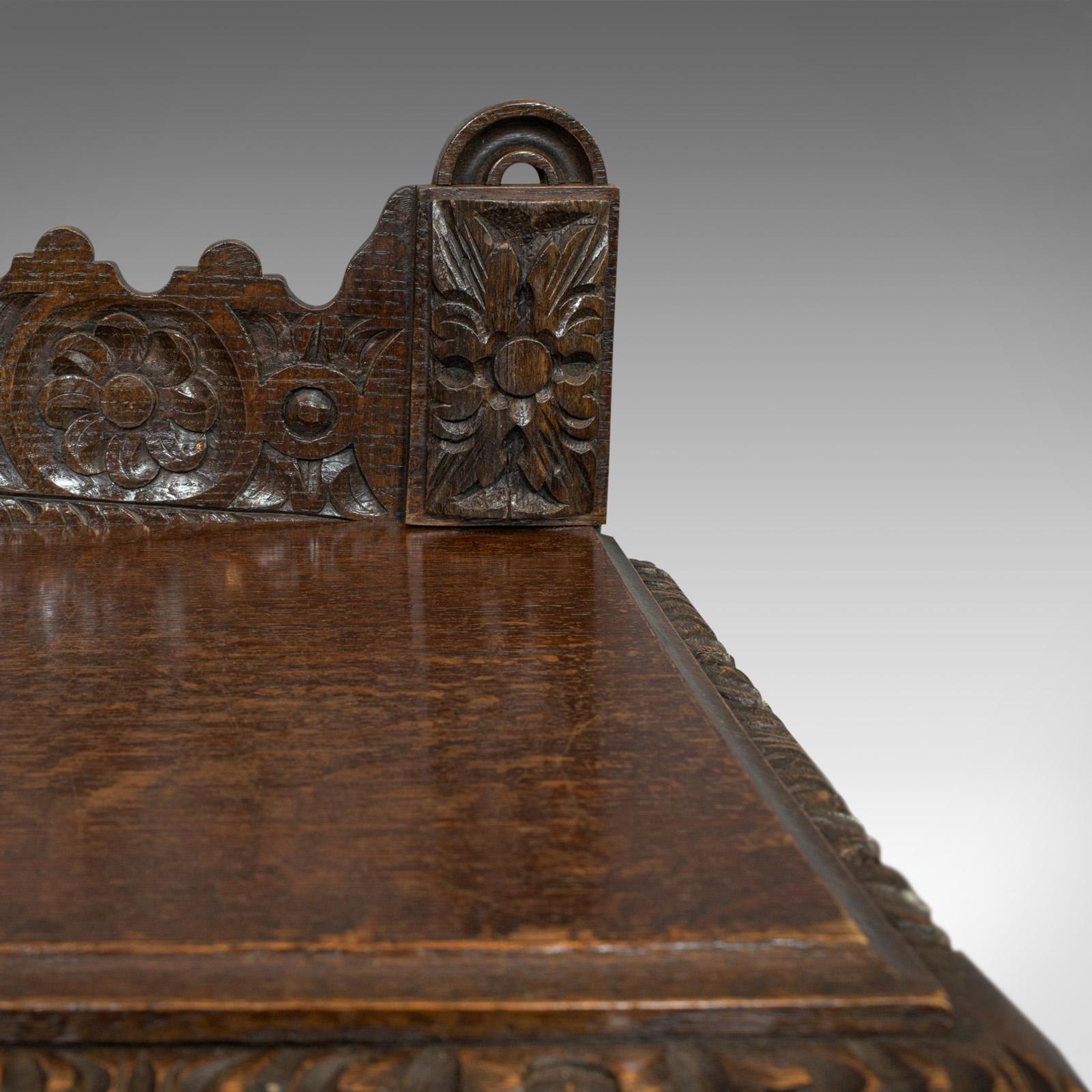 Antique Side Table, Scottish, Oak, Console, Bobbin Turned, Victorian, circa 1870 5