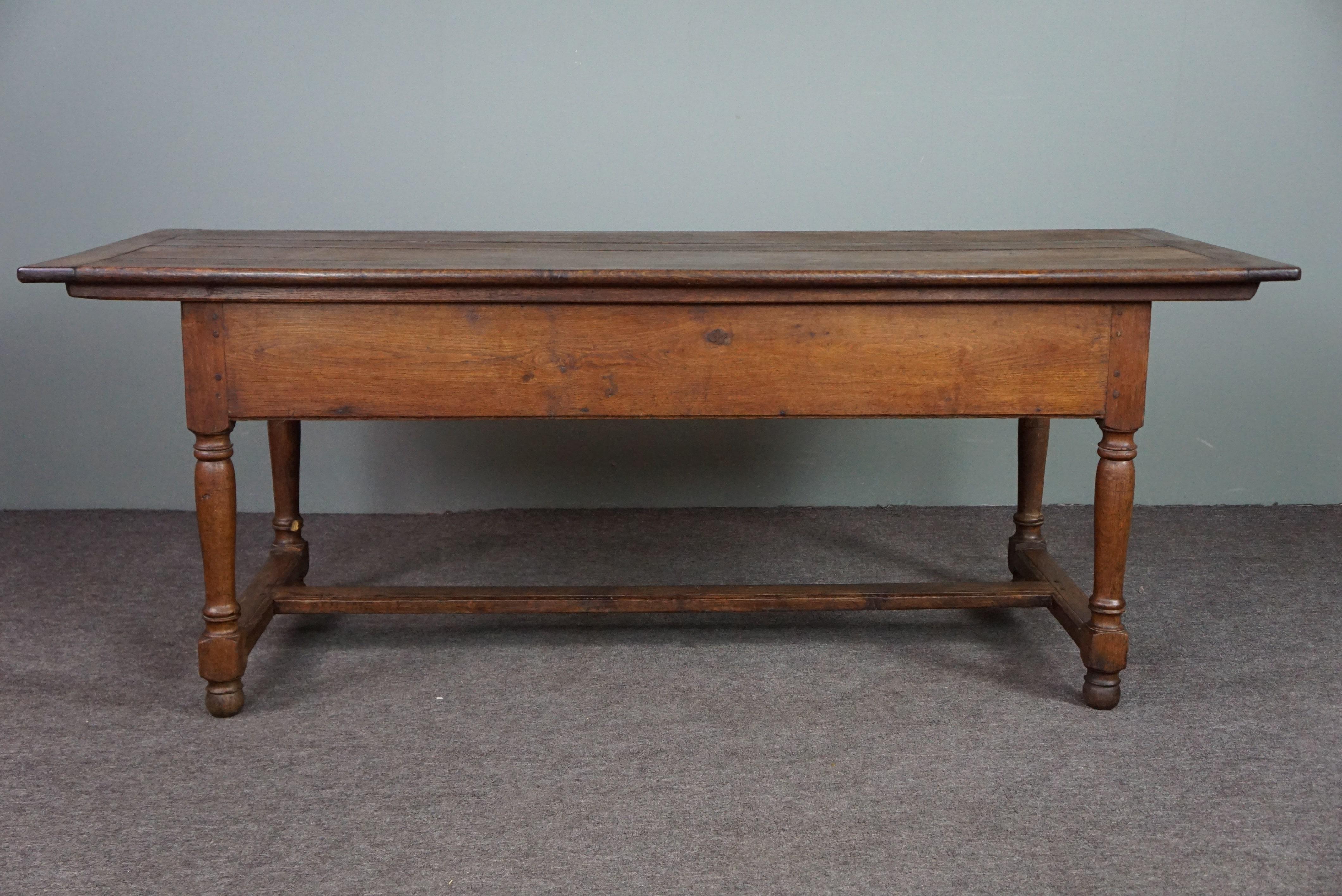 Hand-Crafted Antique side table/sideboard with storage space under the top For Sale
