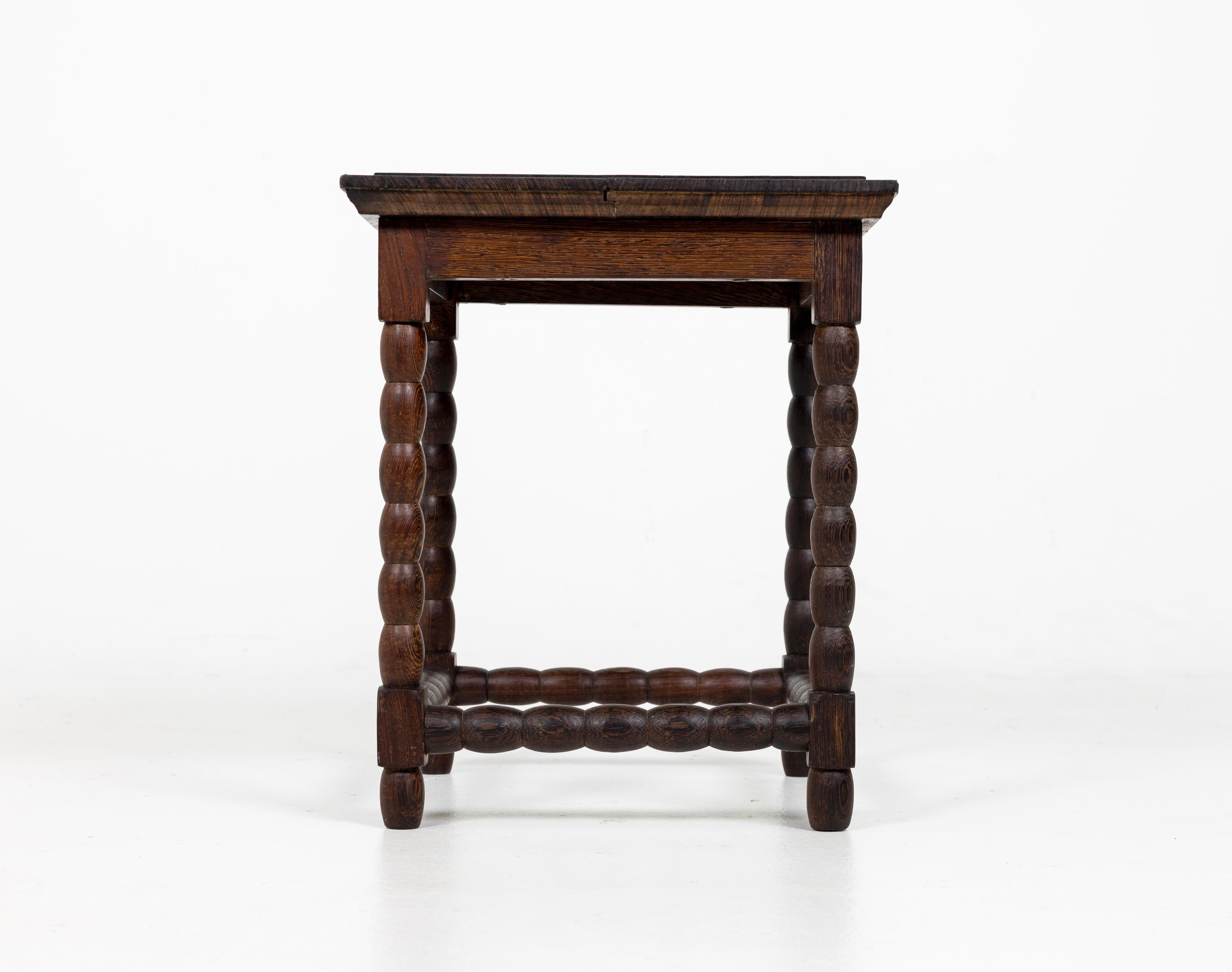 Antique Side Table, Solid Wenge In Good Condition For Sale In Miami, FL