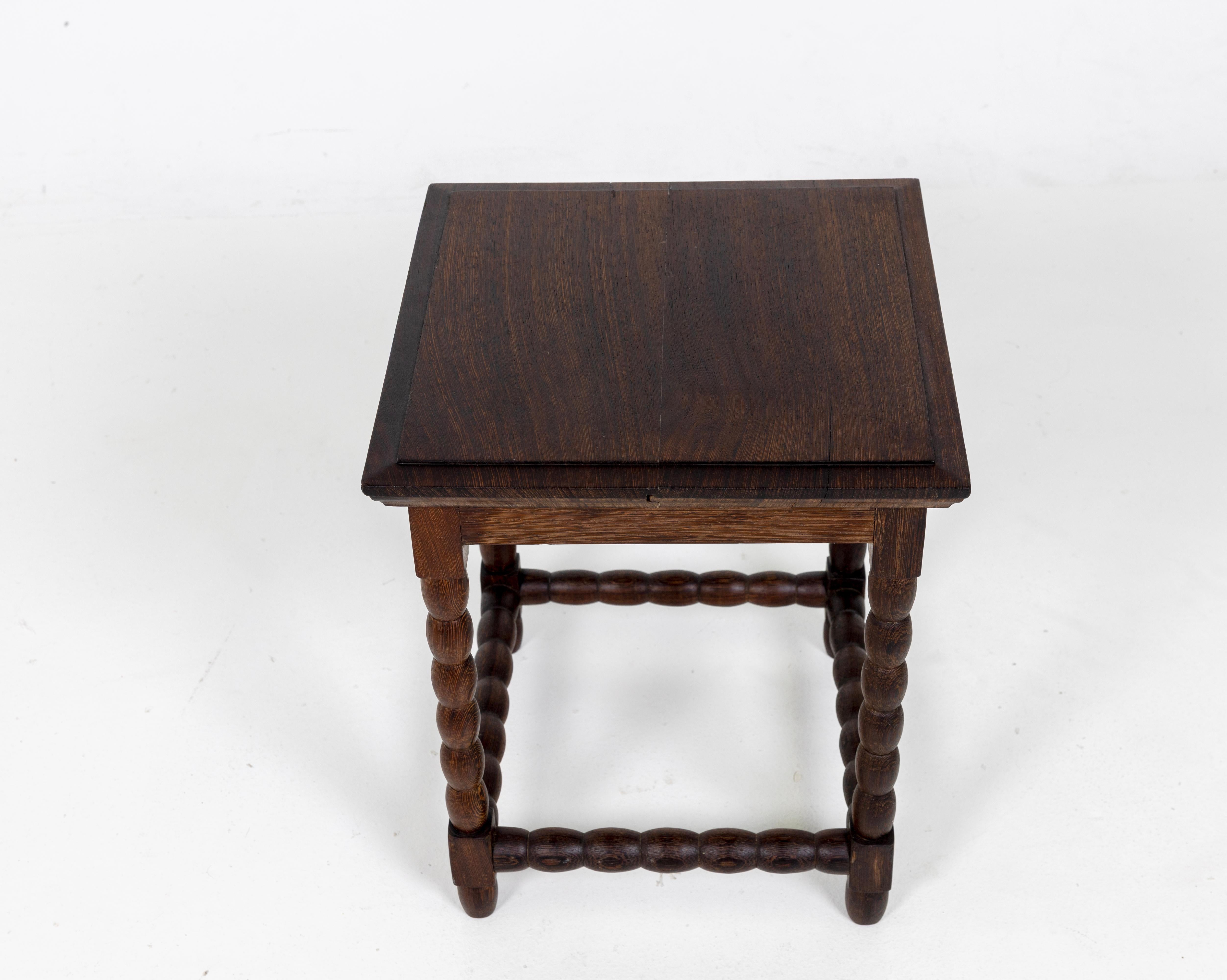Antique Side Table, Solid Wenge For Sale 2