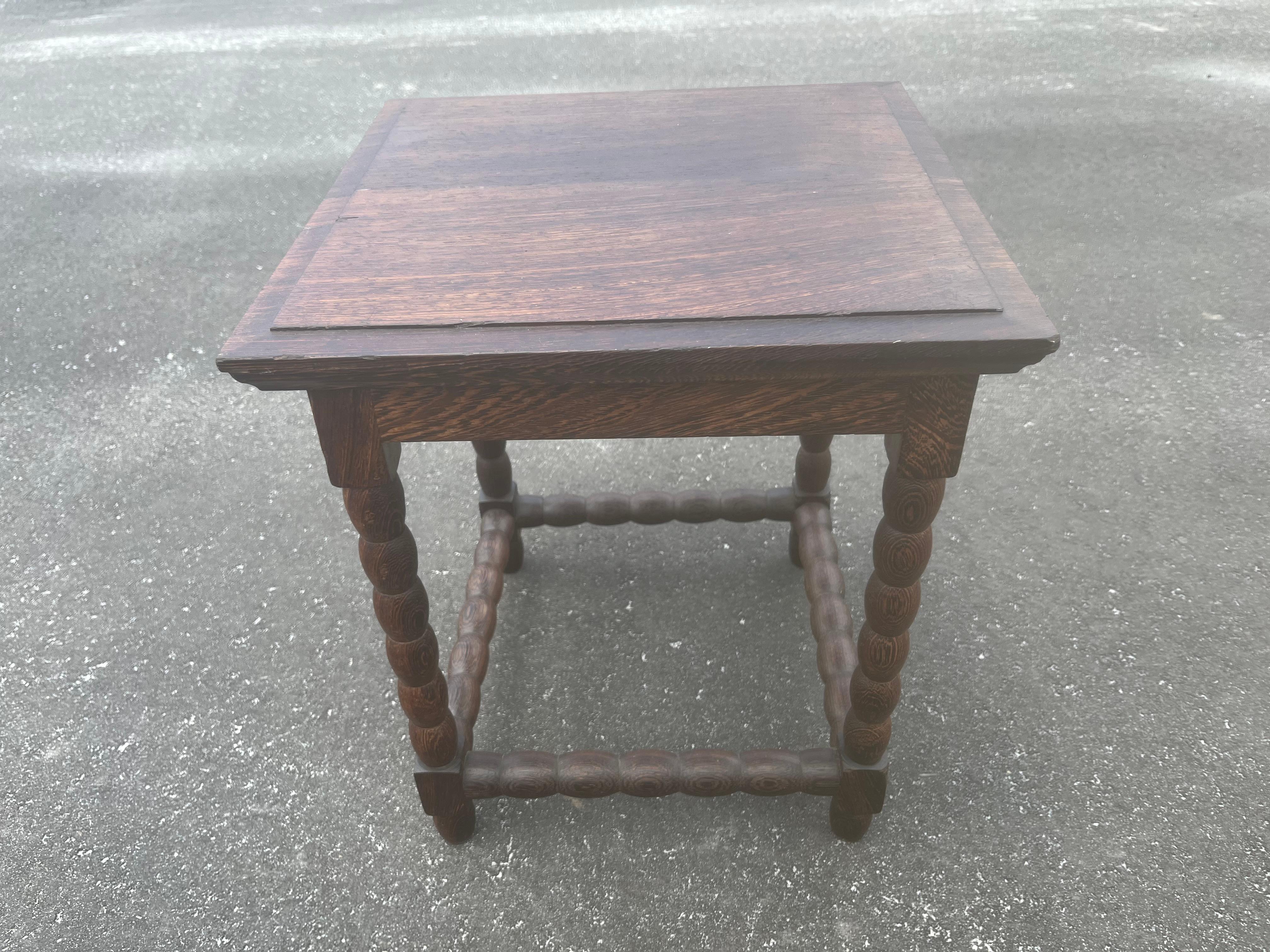 Antique Side Table, Solid Wenge For Sale 3