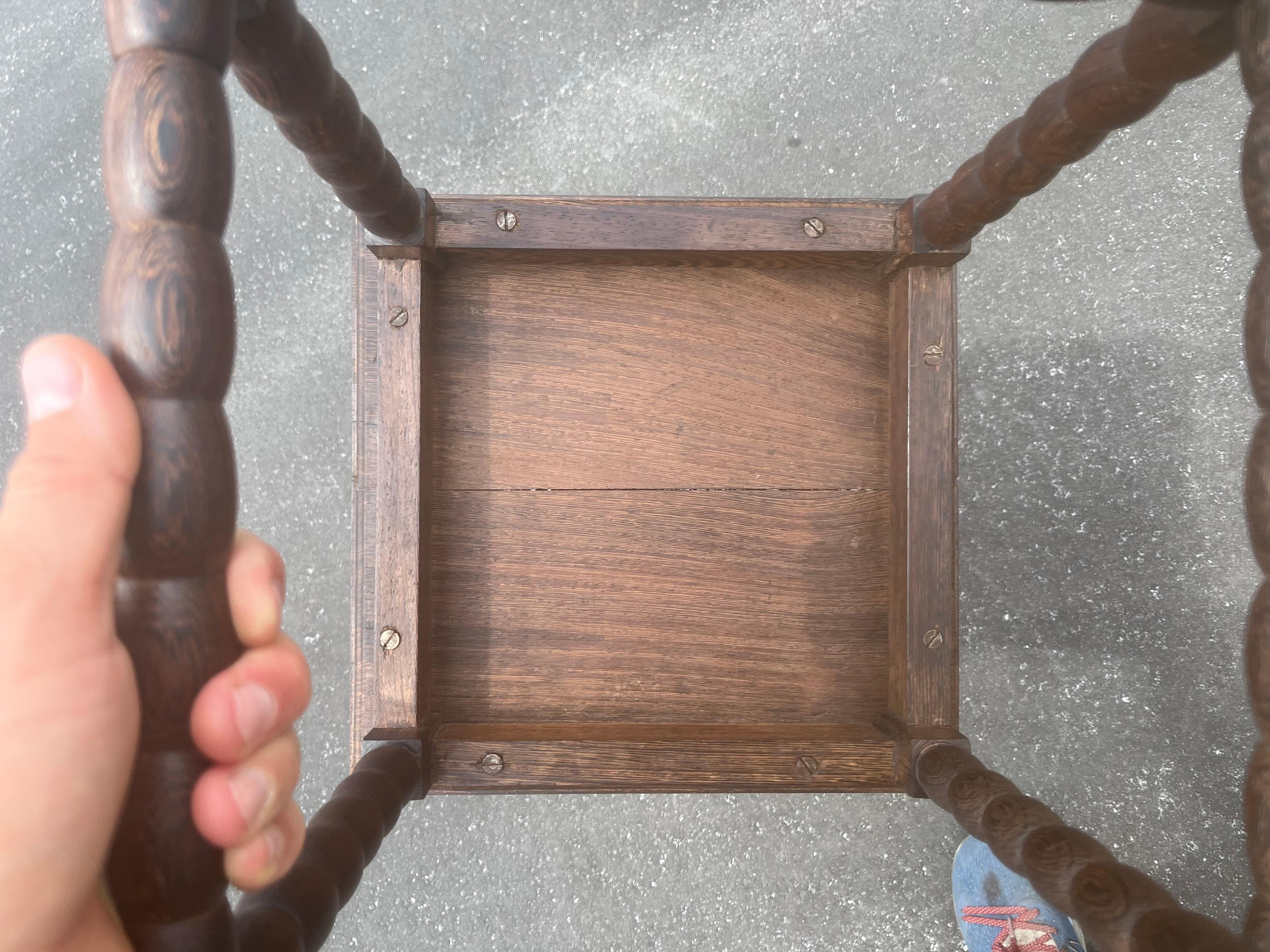 Antique Side Table, Solid Wenge For Sale 5
