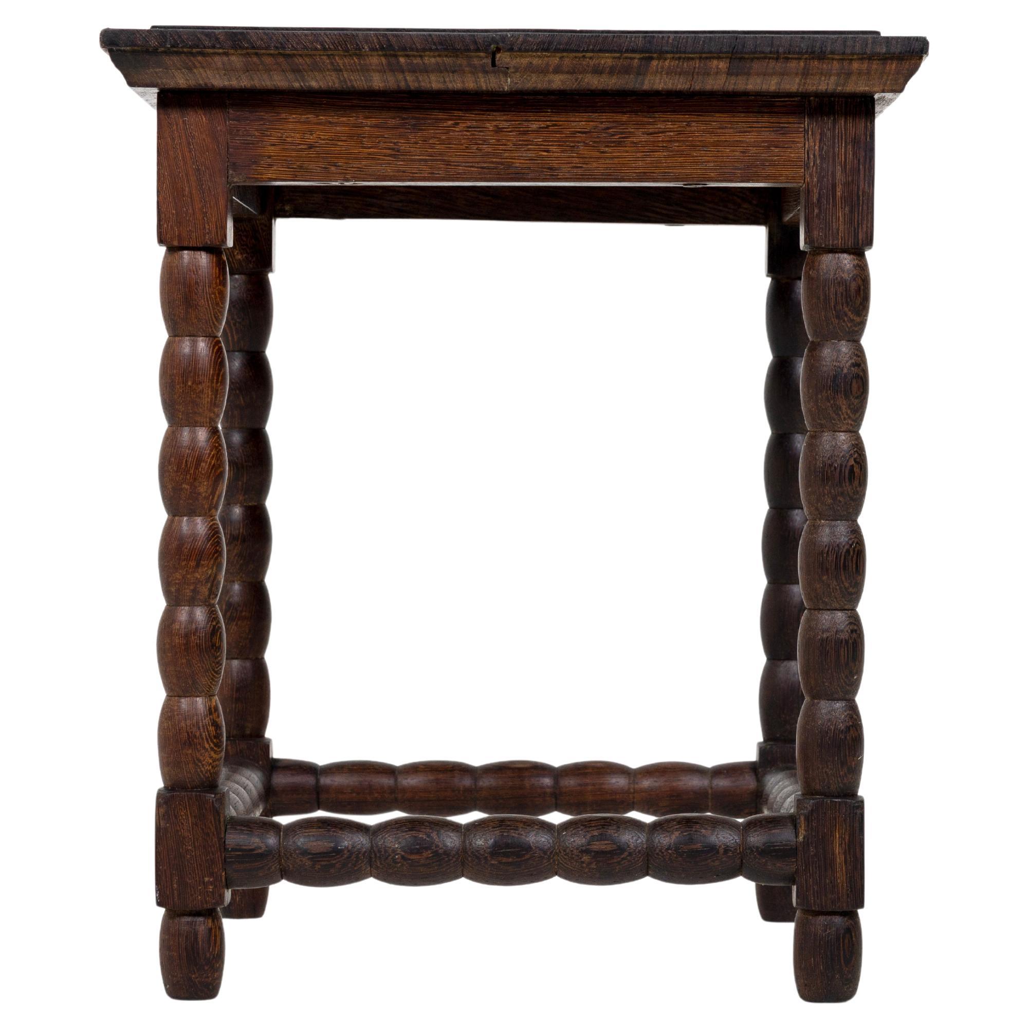 Antique Side Table, Solid Wenge