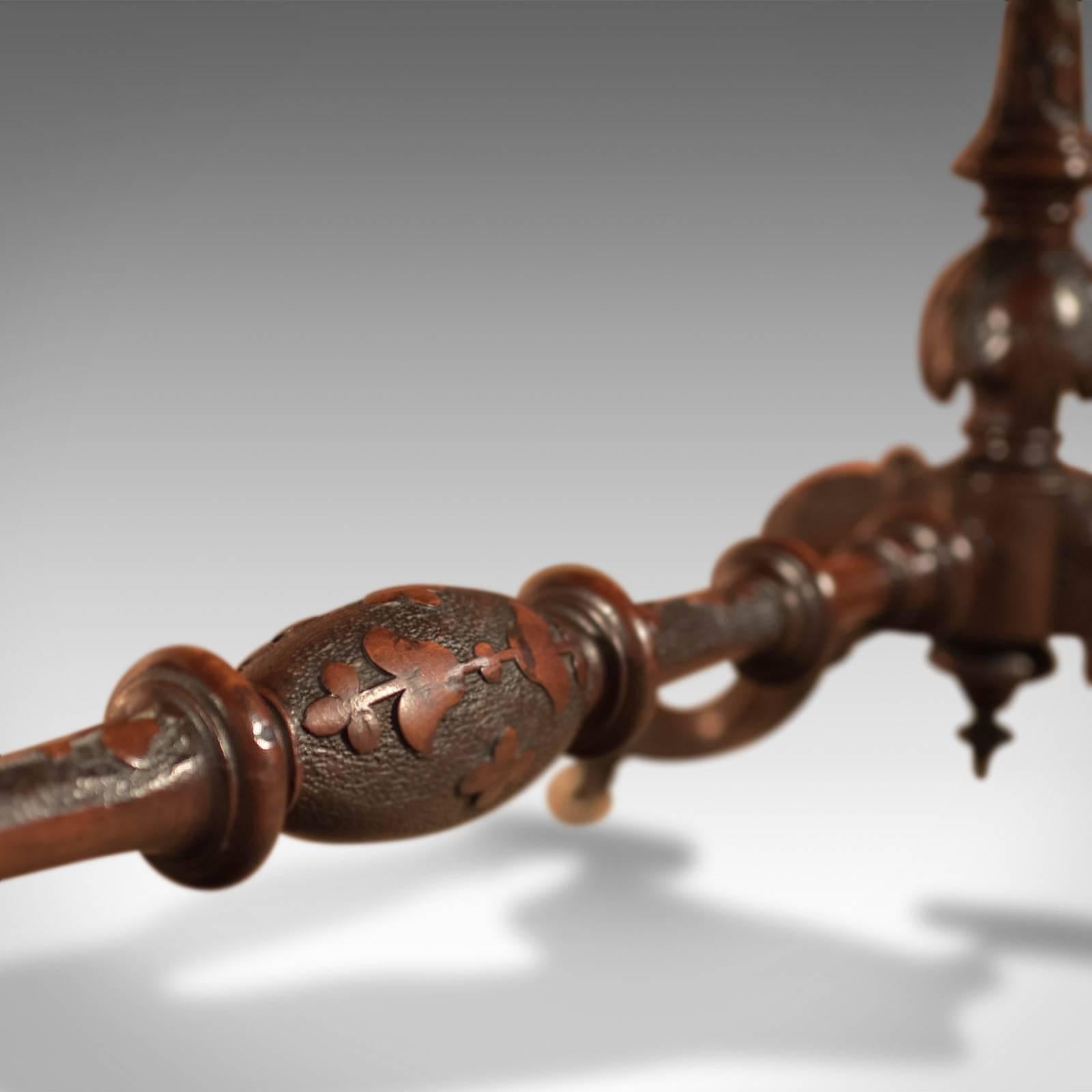 Antique Side Table, Victorian Burr Walnut, circa 1870 4