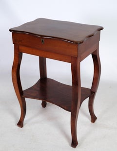 Antique Side Table with a Shelf in Mahogany from Around the 1880