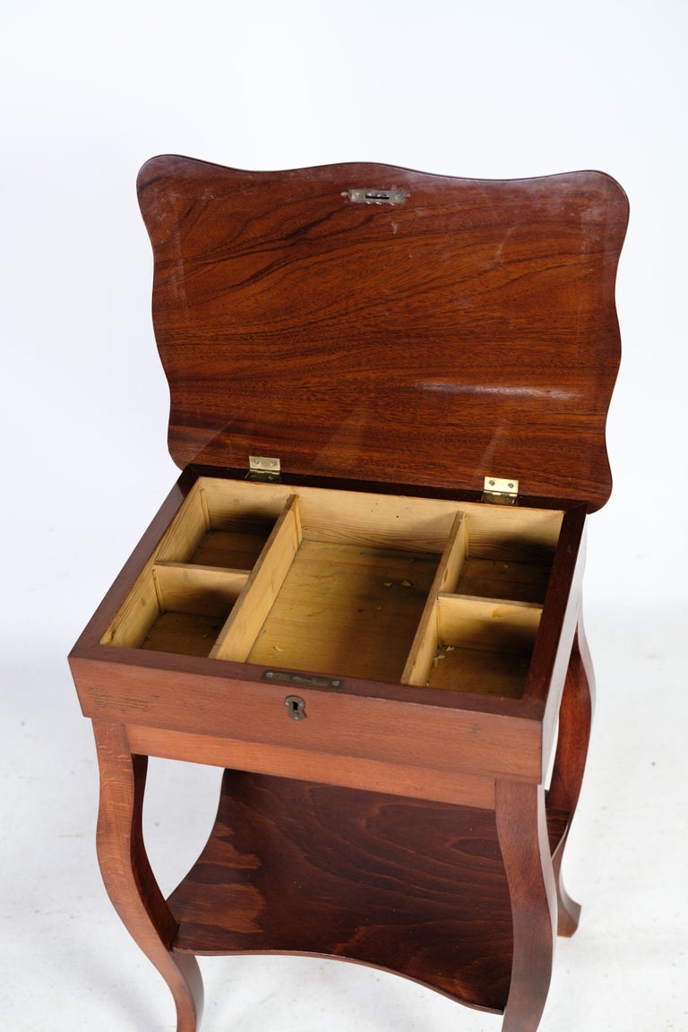 Antique Side table with a Shelf in Mahogany from around the 1880 For