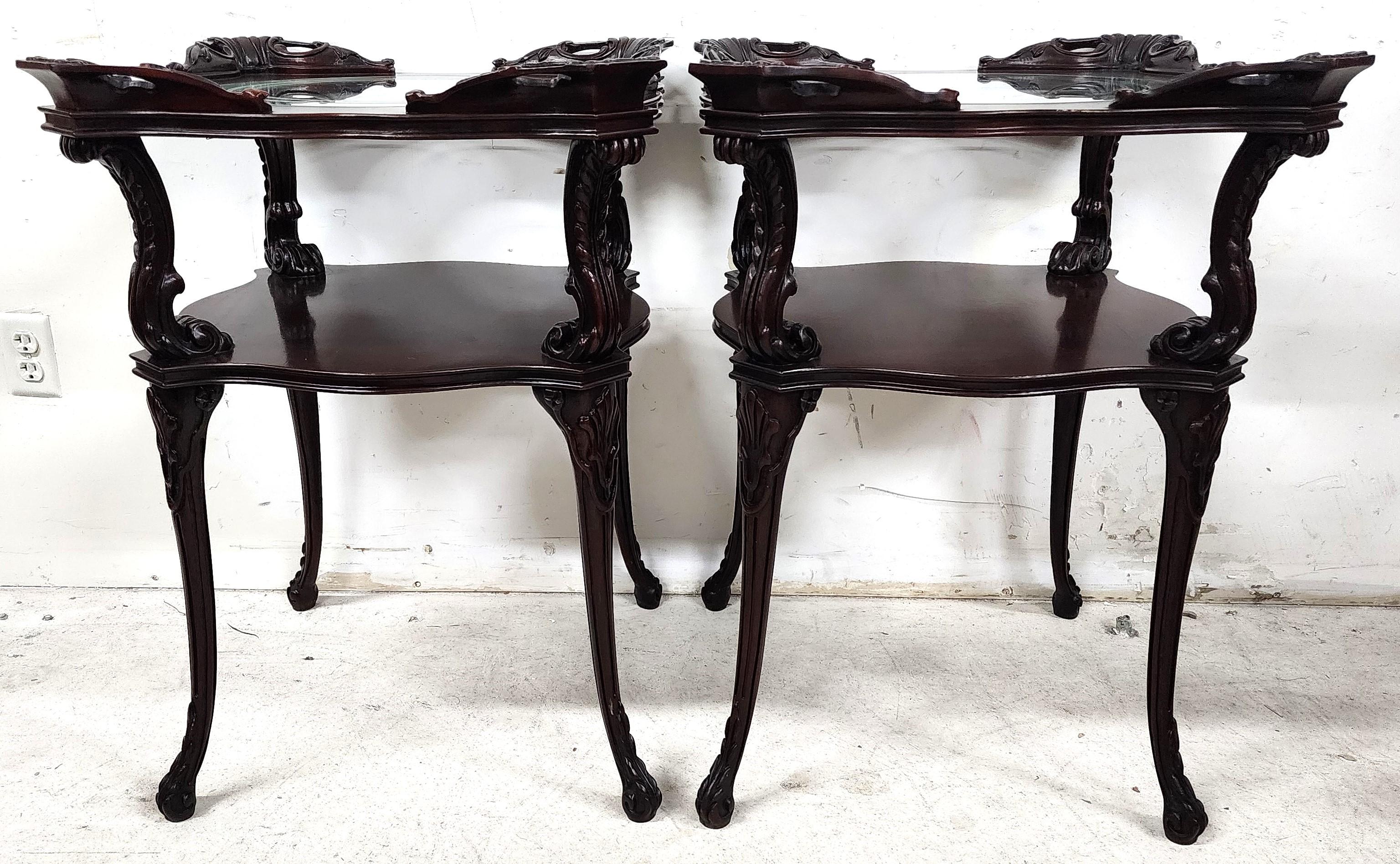 Hand-Carved Antique Side Tables Louis XV by Adams Always