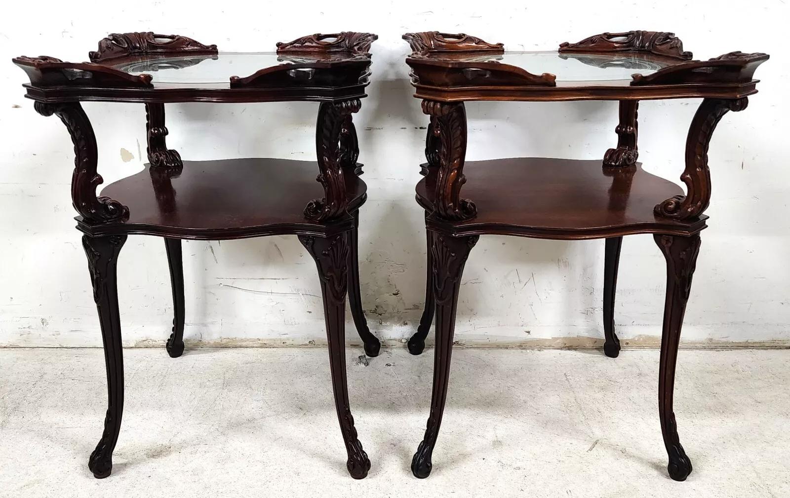 Antique Side Tables Louis XV by Adams Always Pair In Good Condition For Sale In Lake Worth, FL