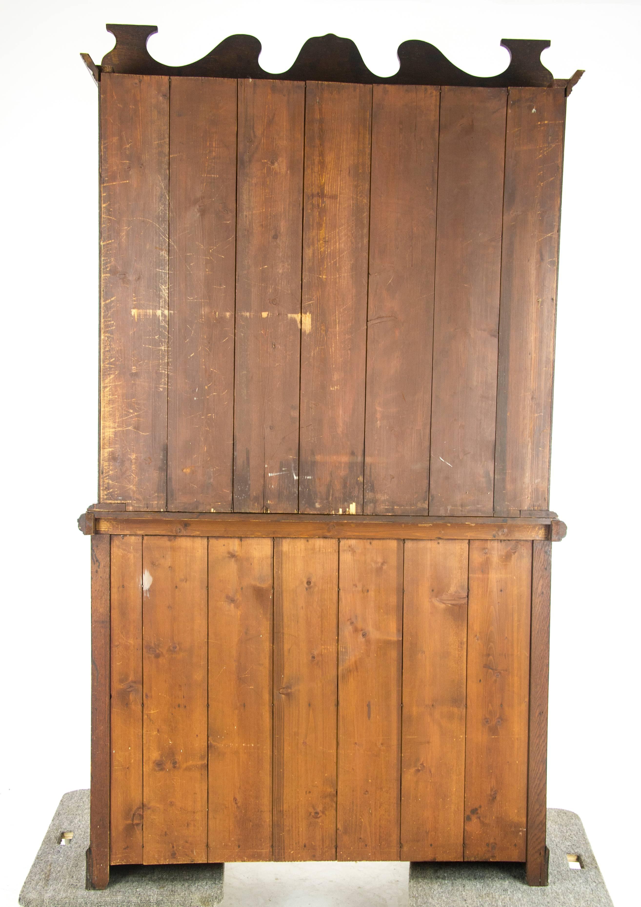 Antique Sideboard, Art Nouveau Buffet, Vintage Bookcase, Scotland, 1900 8