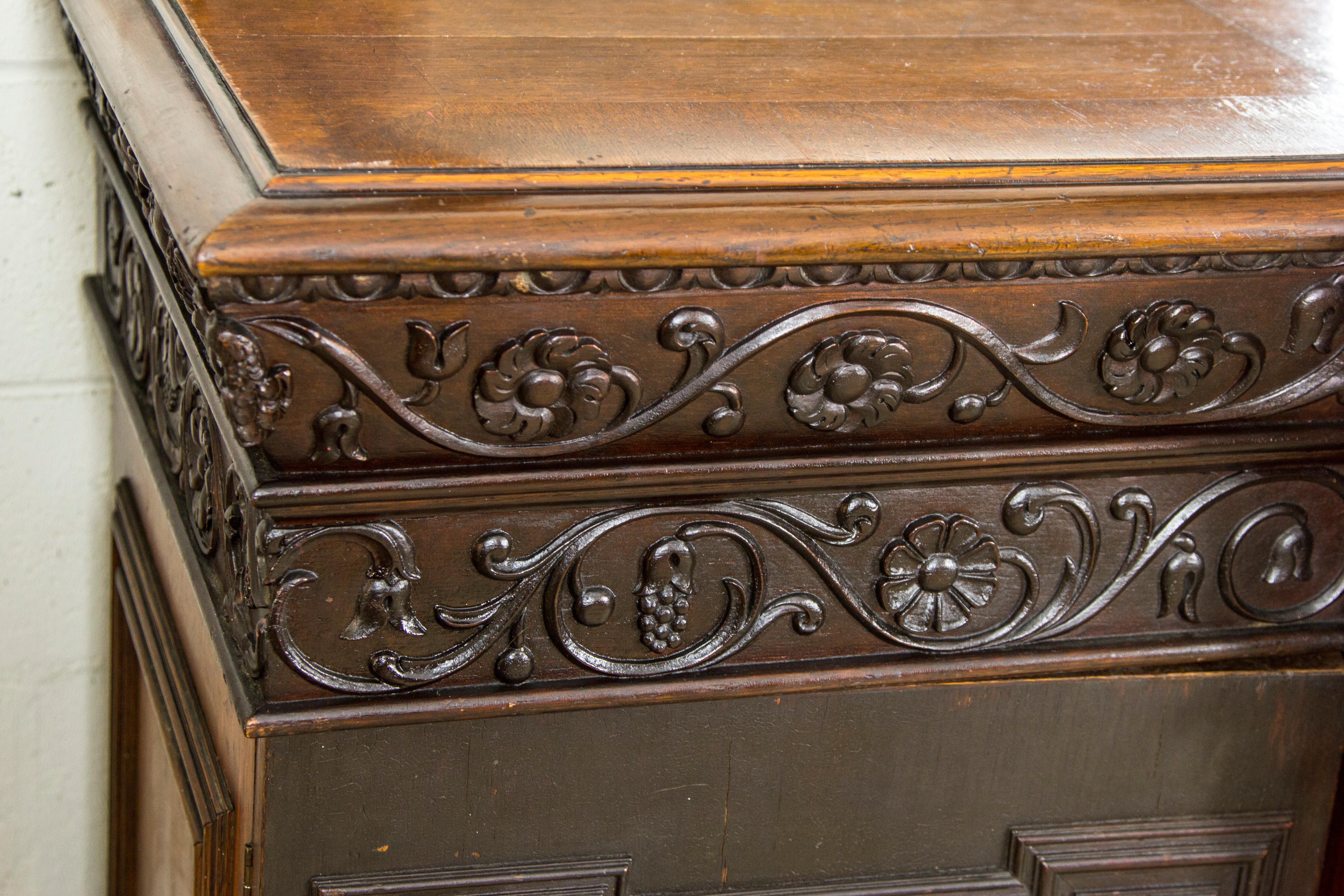 Antique Sideboard, Buffet, Victorian Sideboard, Carved Oak, Scotland, 1870 5