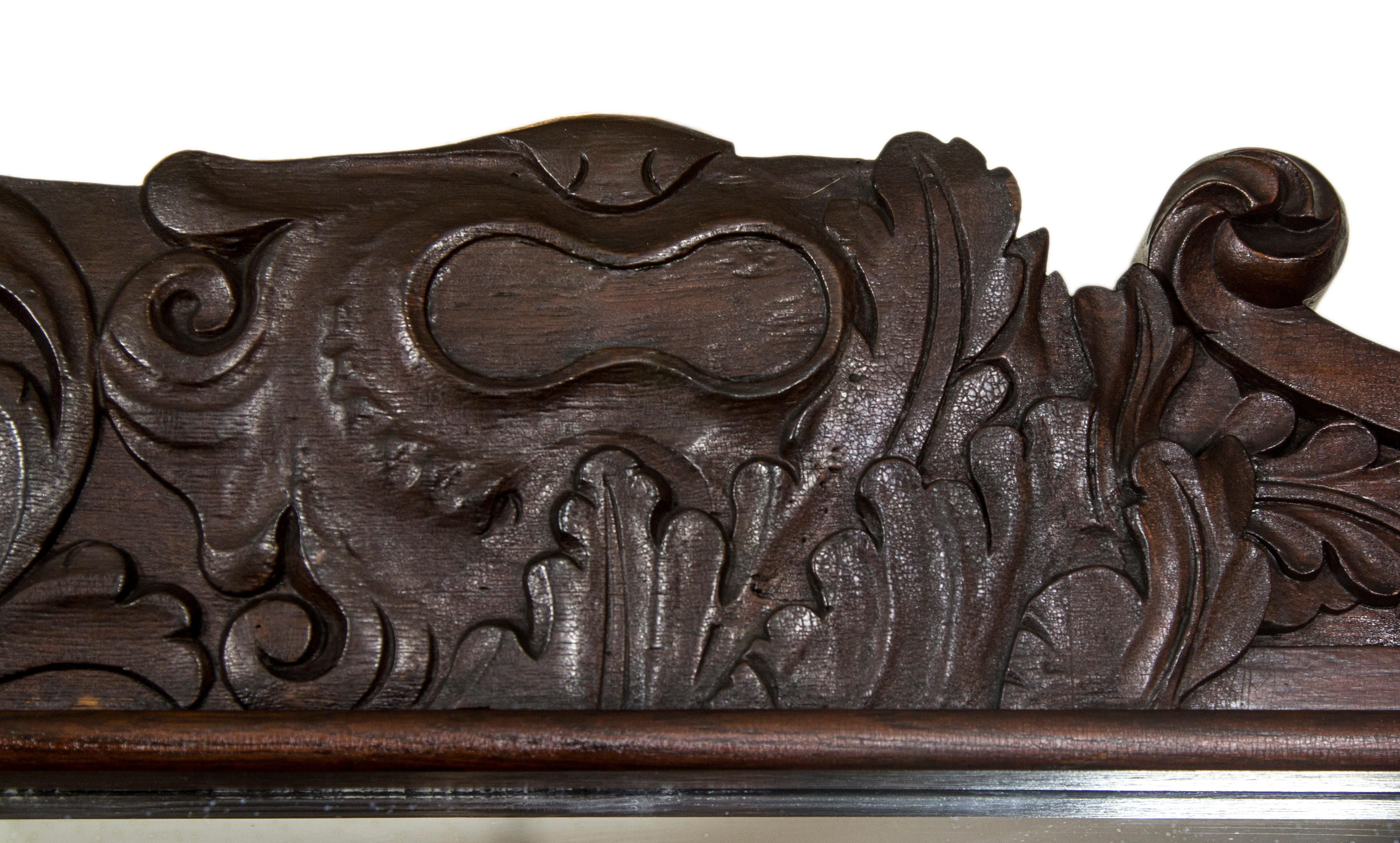 Hand-Carved Antique Sideboard, Buffet, Victorian Sideboard, Carved Oak, Scotland, 1870