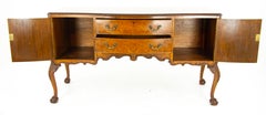 Antique Sideboard, Burr Walnut Sideboard, Walnut Buffet, Antique Furniture