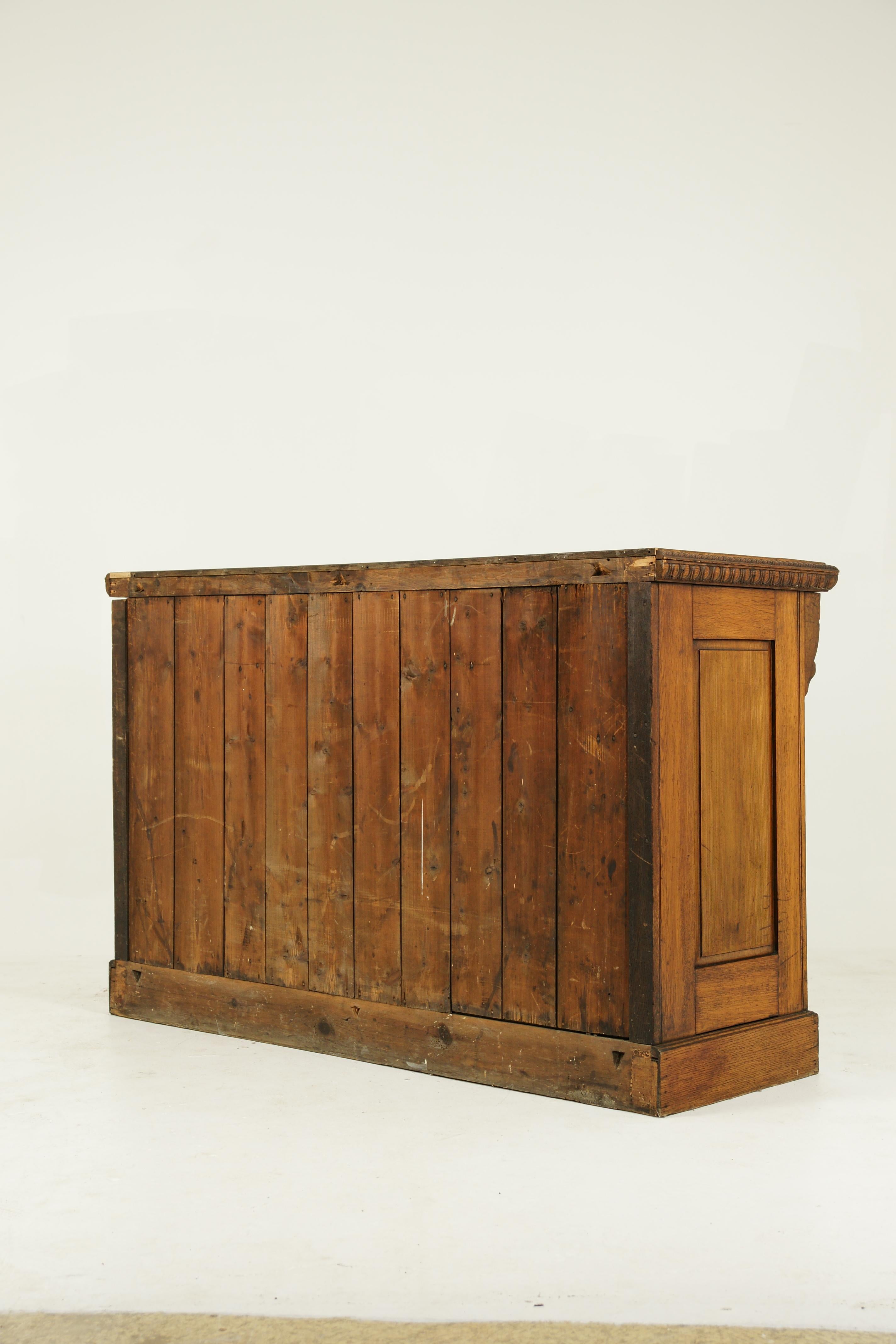 Antique Sideboard, Carved Oak, Oak Buffet, Credenza, Scotland, 1910, B1579 6