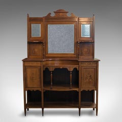 Sideboard, English, Rosewood, Dresser, Boxwood Inlay, Victorian, circa 1900