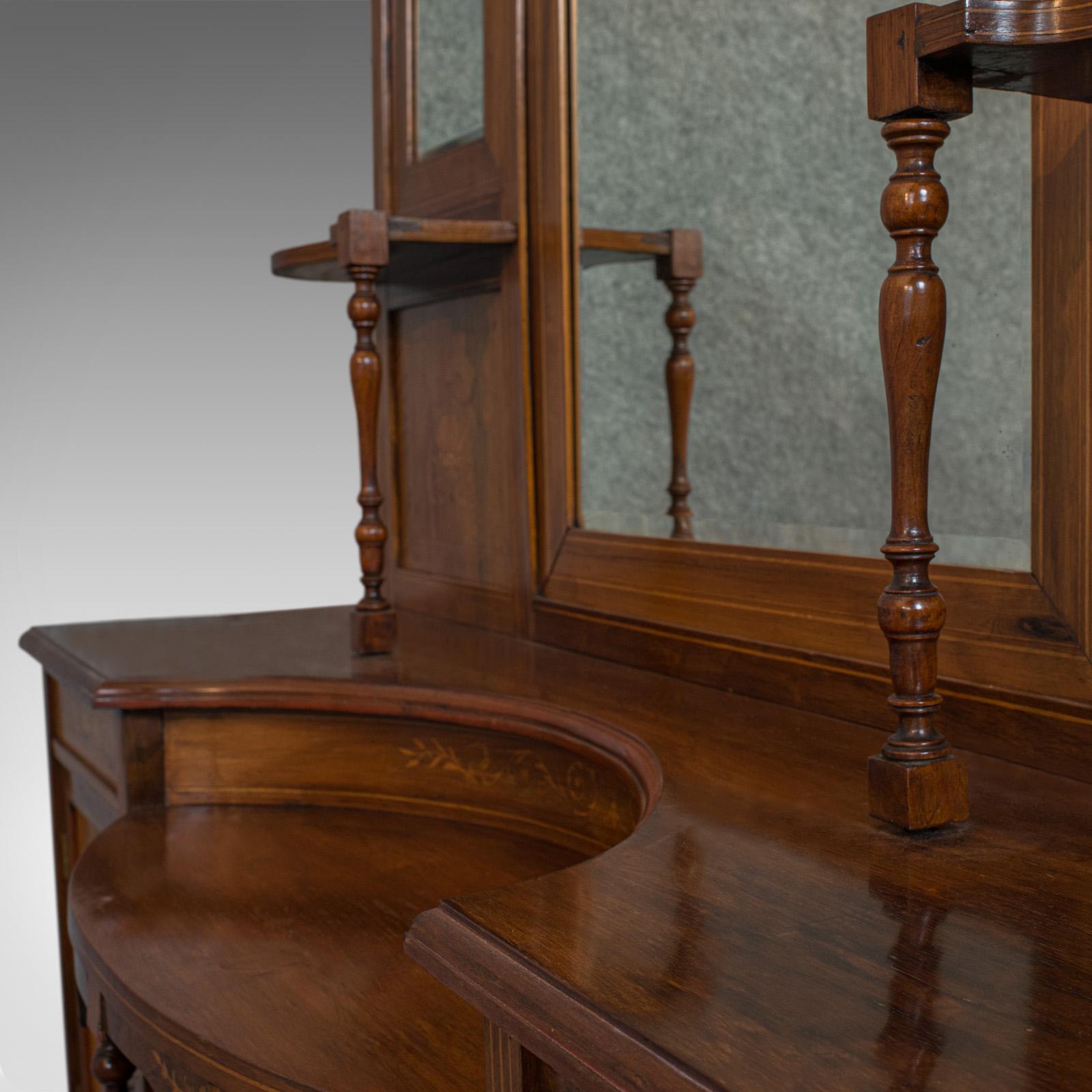 Sideboard, English, Rosewood, Dresser, Boxwood Inlay, Victorian, circa 1900 For Sale 3