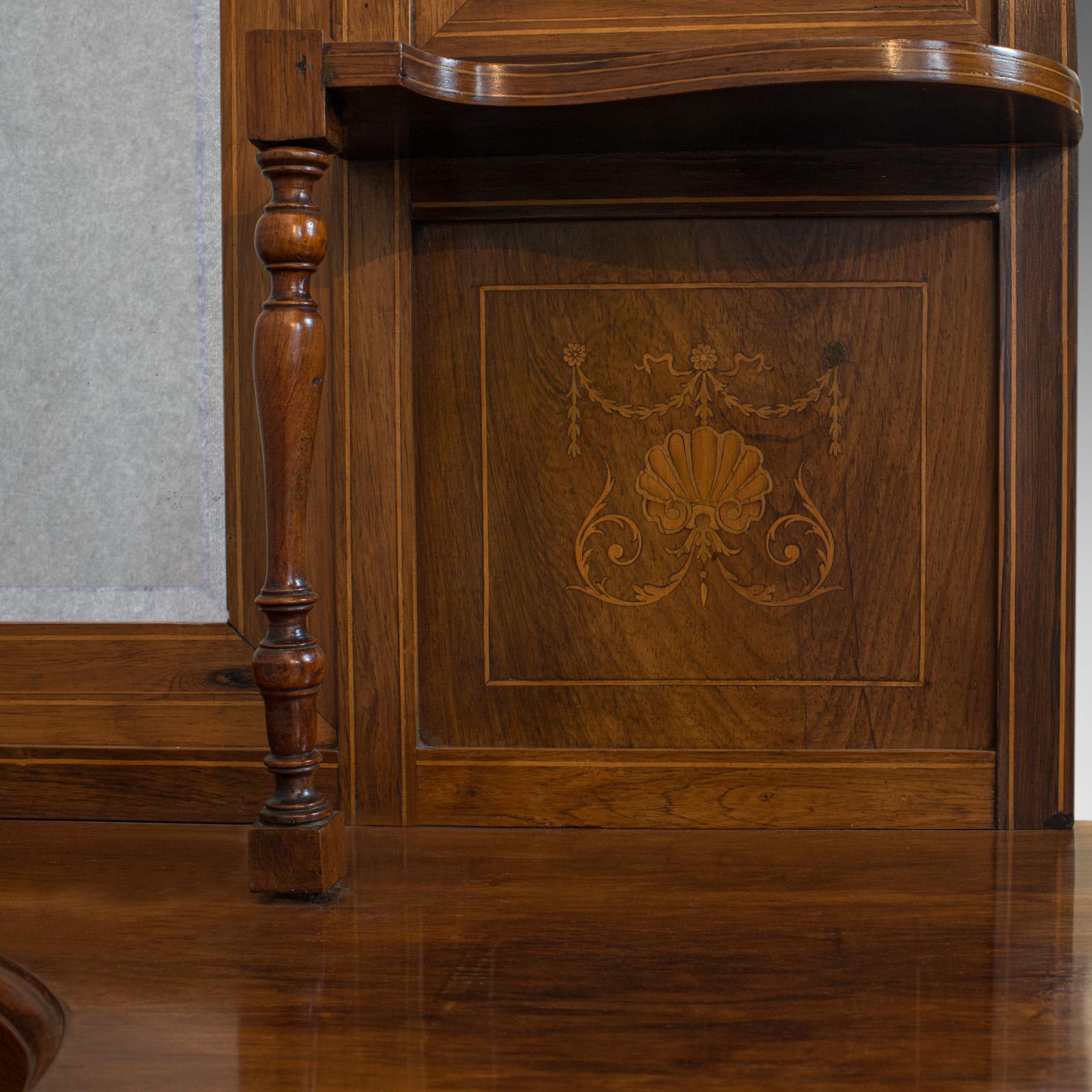 Sideboard, English, Rosewood, Dresser, Boxwood Inlay, Victorian, circa 1900 For Sale 4