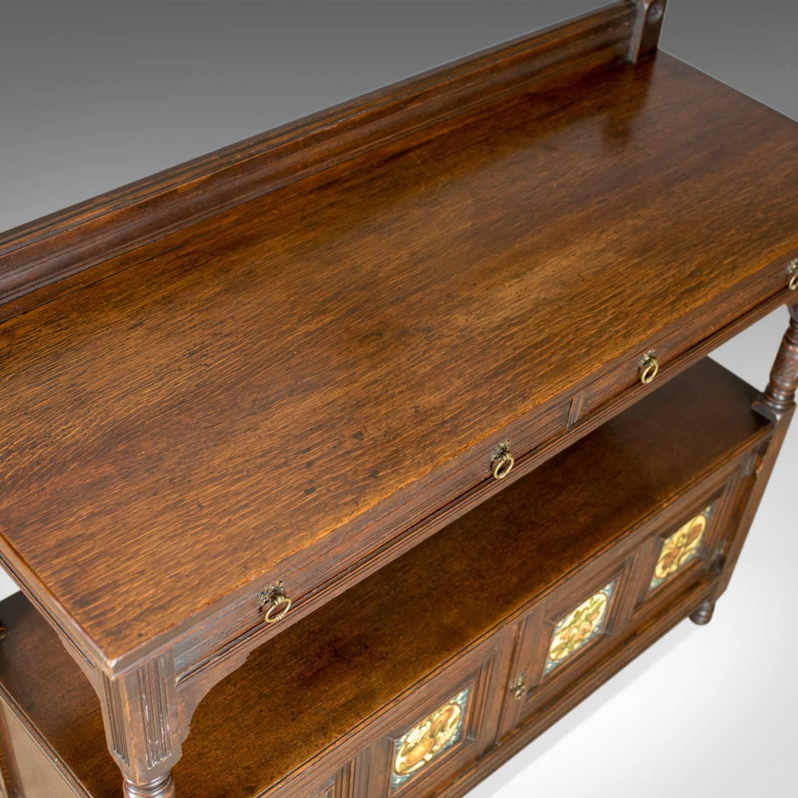 Arts and Crafts Antique Sideboard, Gillow & Co, Oak, Arts & Crafts Buffet Cabinet, circa 1890