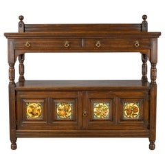 Antique Sideboard, Gillow & Co, Oak, Arts & Crafts Buffet Cabinet, circa 1890