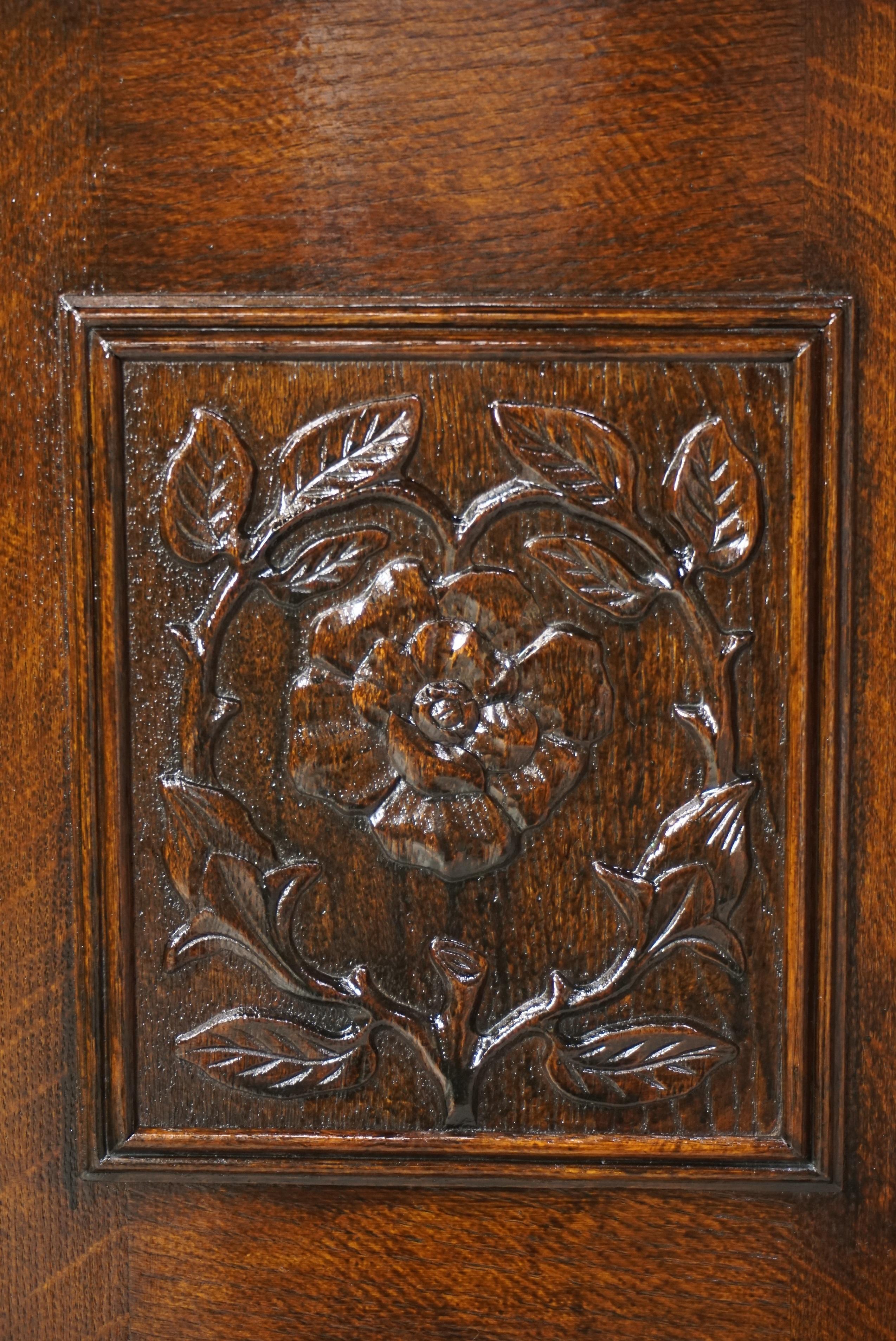 Antique Sideboard or Oak Wooden Buffet, 19th-Early 20th Century For Sale 2