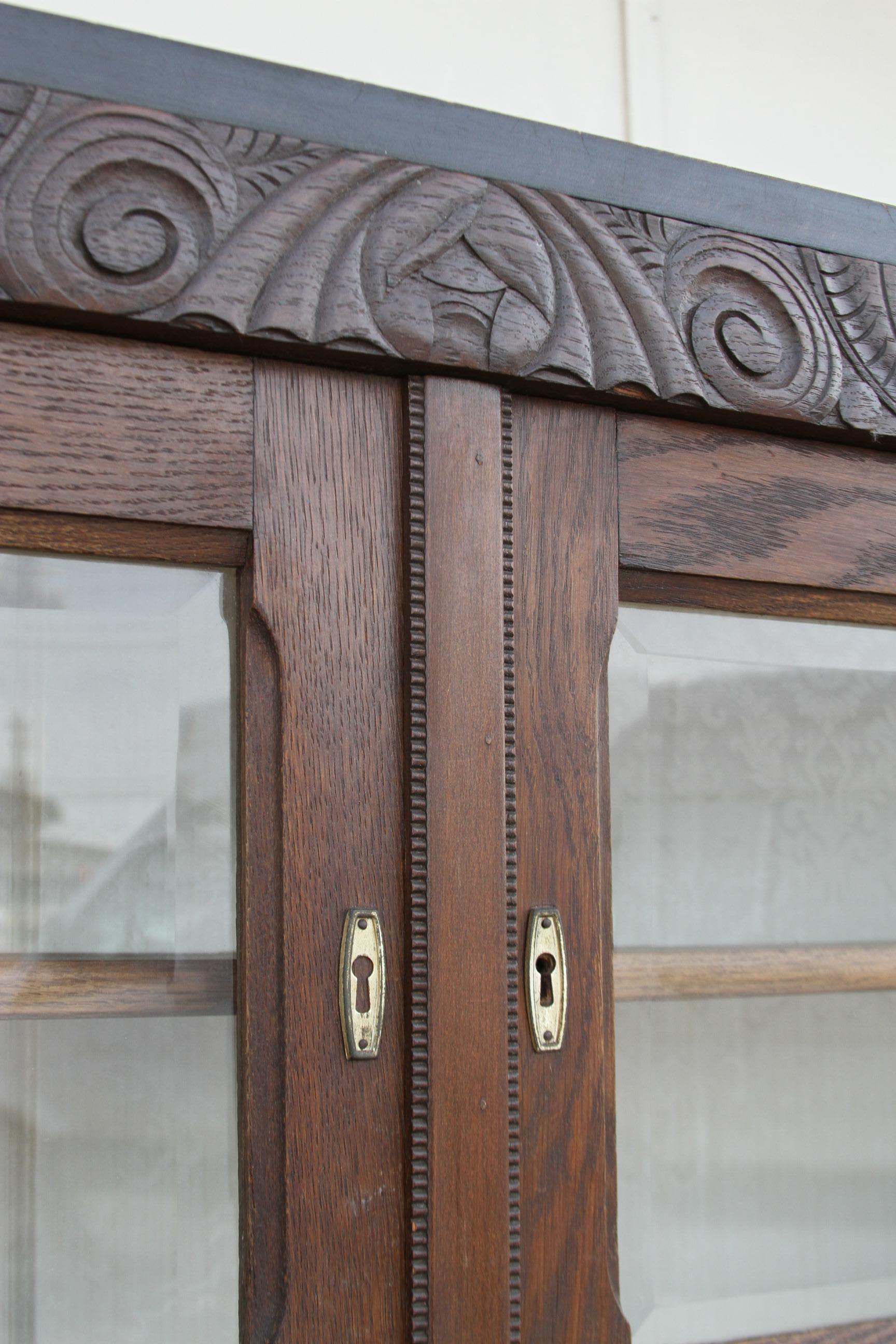Antique Sideboard w/ Mirrored Backsplash For Sale 4