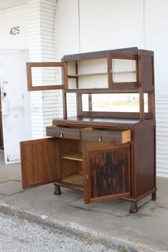 Antique Sideboard w/ Mirrored Backsplash