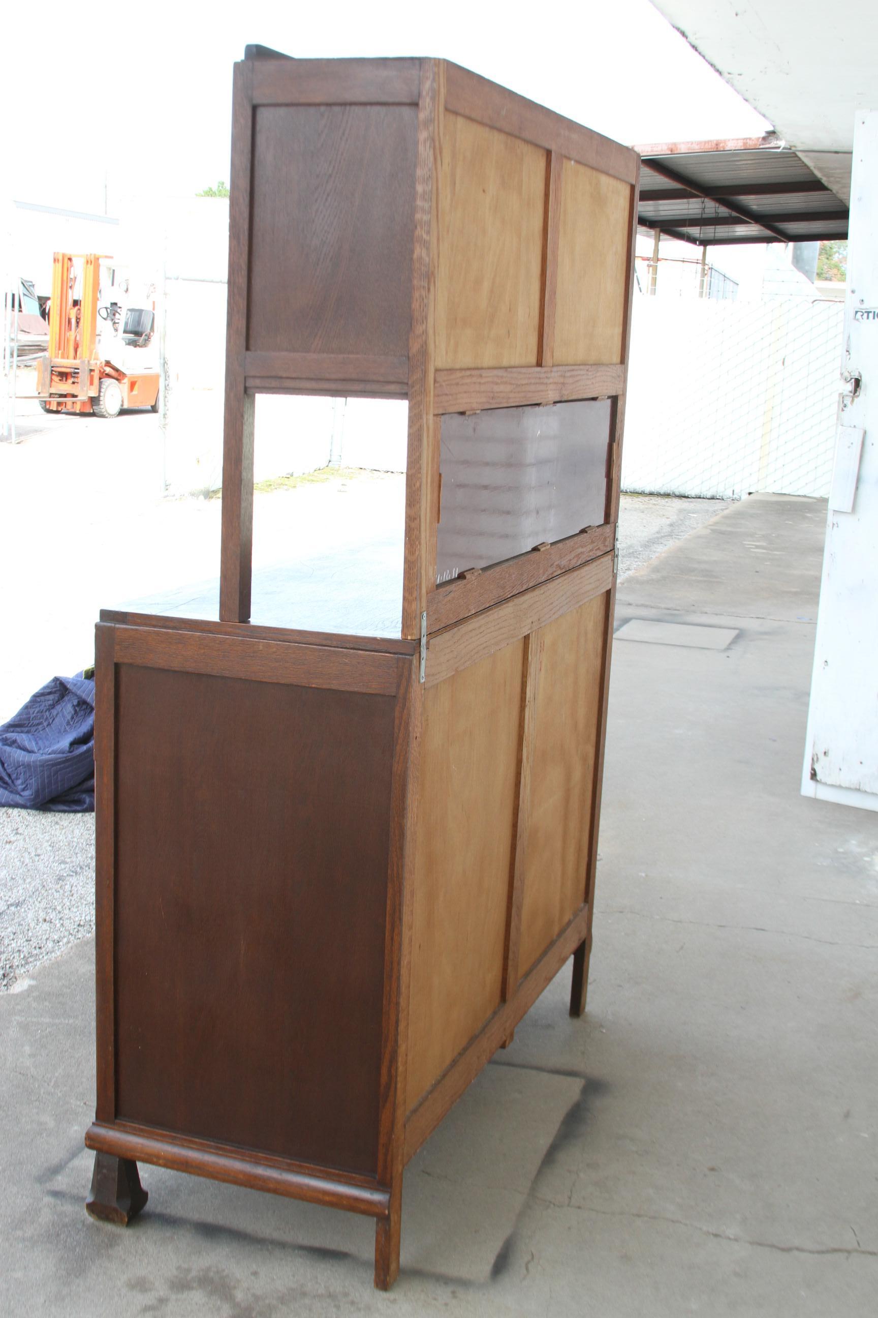 American Antique Sideboard w/ Mirrored Backsplash For Sale