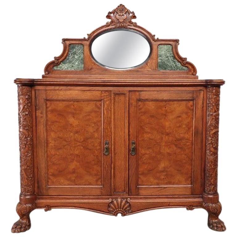 Antique Sideboard with Mirror at 1stDibs