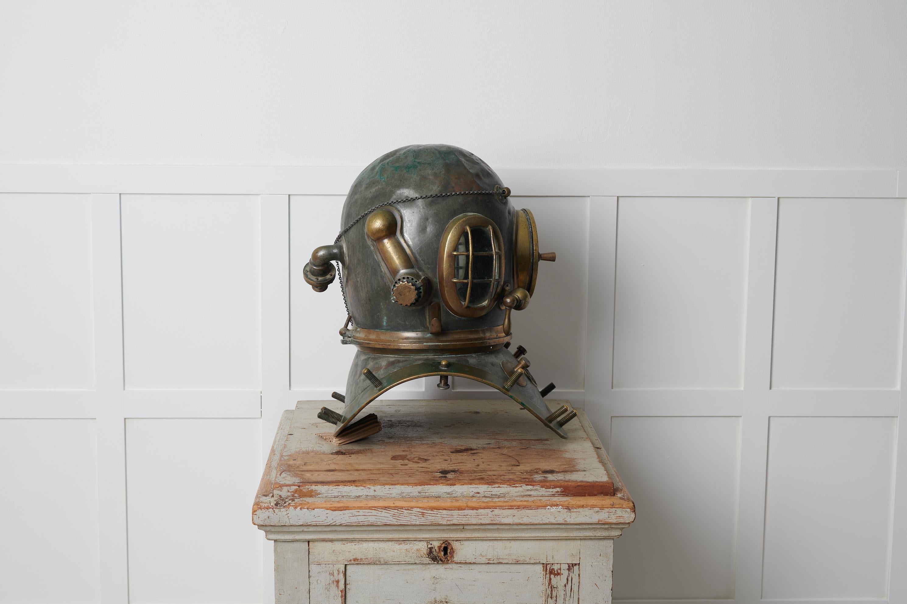 English Antique Siebe Gorman & Co Authentic Diving Helmet