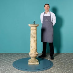 Reloj de Sol de Jardín con Forma de Balaustre de Mármol Siena Antiguo